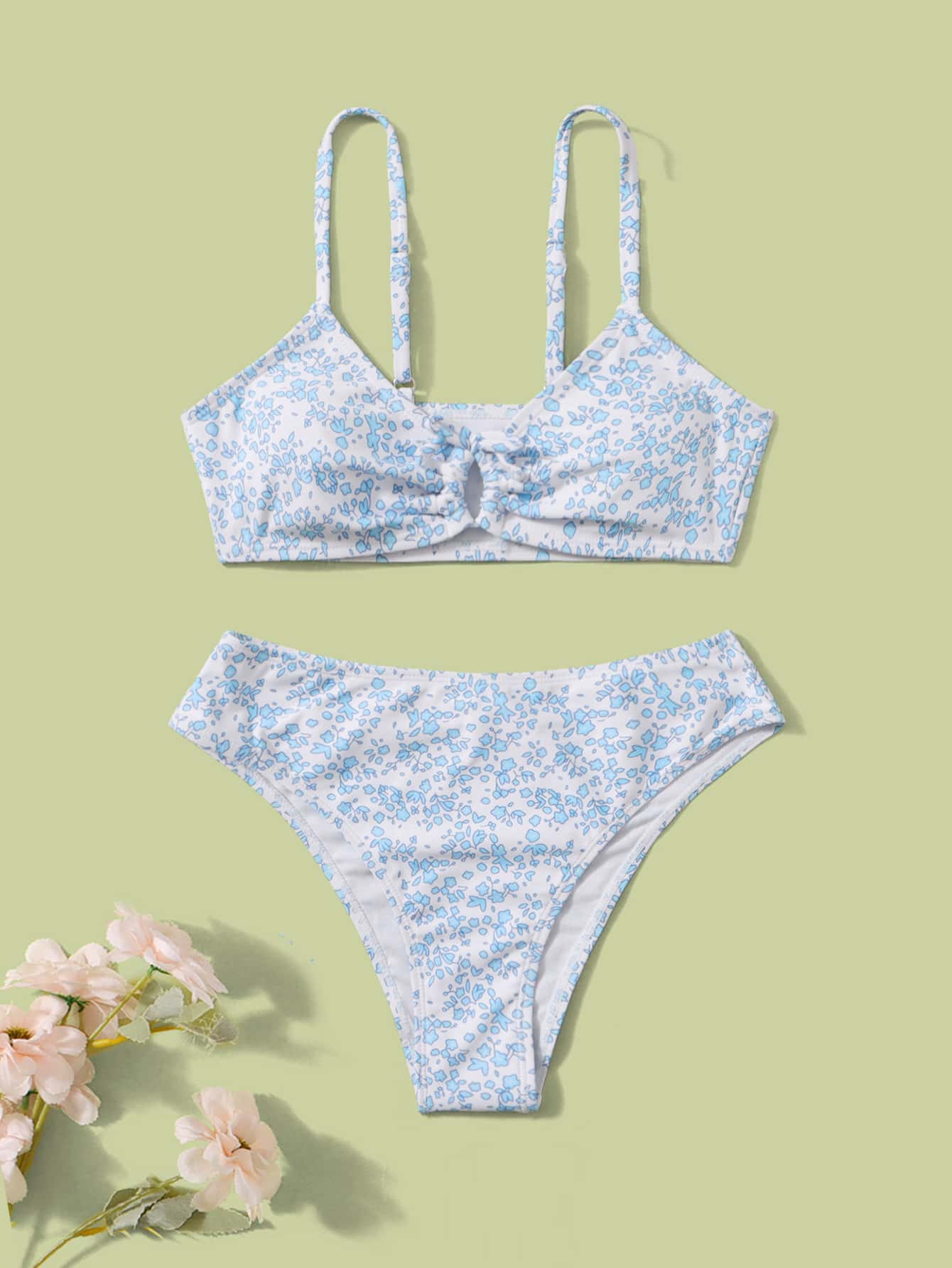 Teen Girls Ditsy Floral Bikini Swimsuit