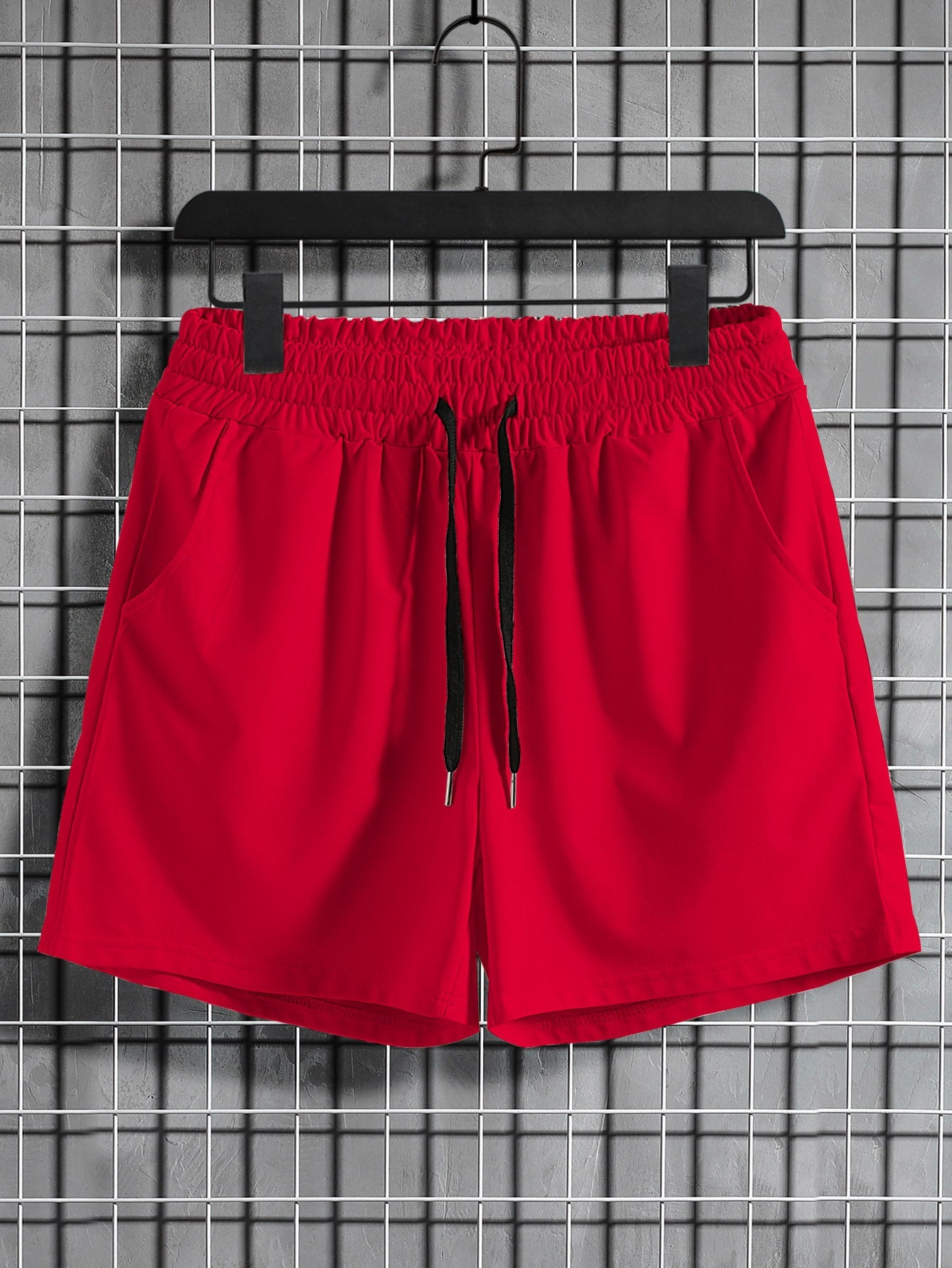 Men Drawstring Waist Shorts