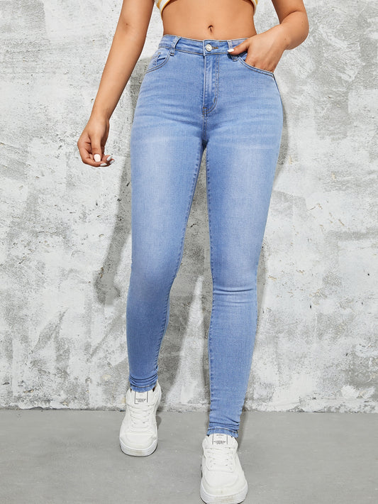 Slant Pocket Skinny Jeans