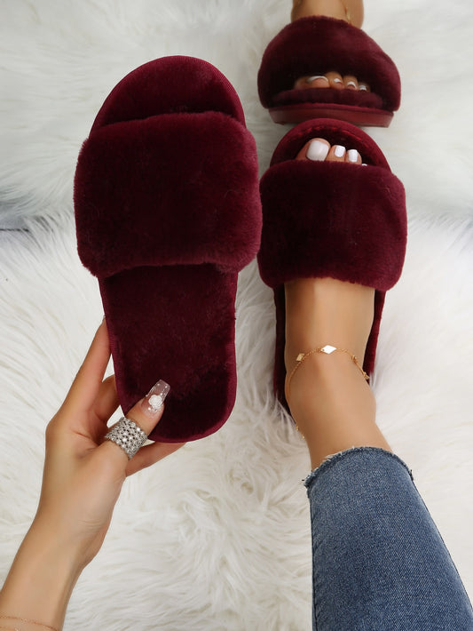 Minimalist Fluffy Bedroom Slippers