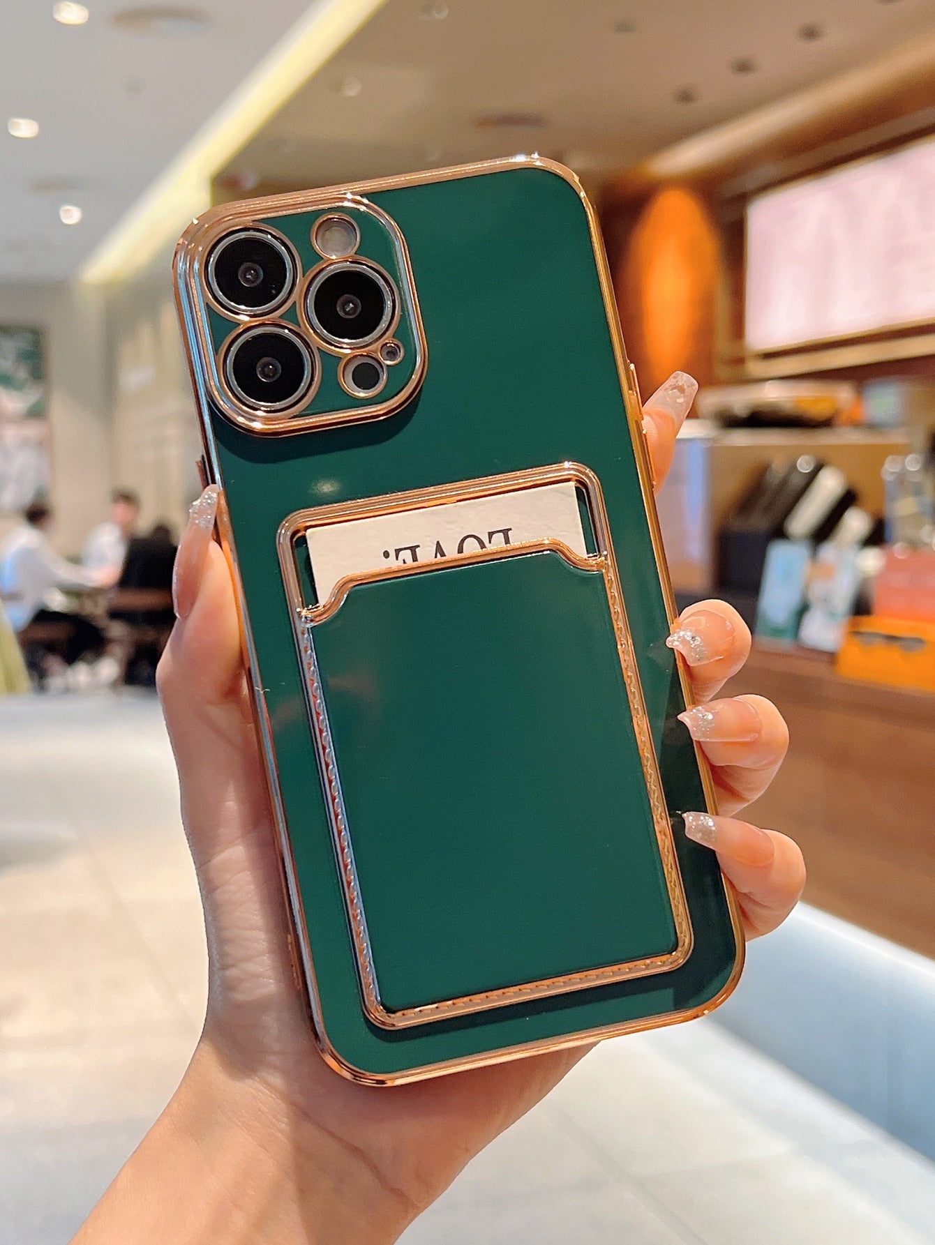 Solid Card Slot Phone Case