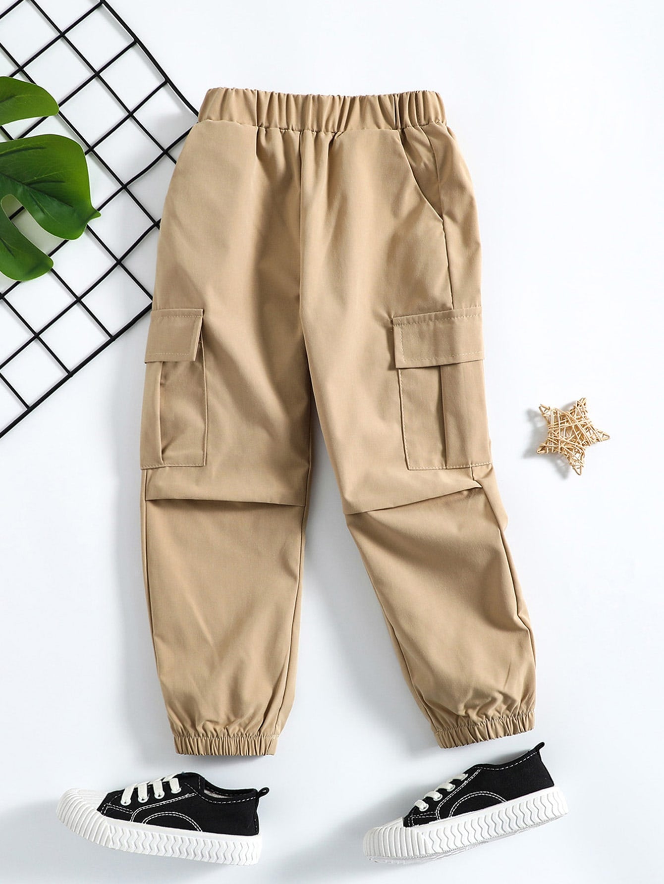 Boys' Casual Loose And Comfortable Long Pants, Cargo Style Style For Boys Suitable For School, Outdoor Activities, Sports, Mountaineering, 4-7 Years Old