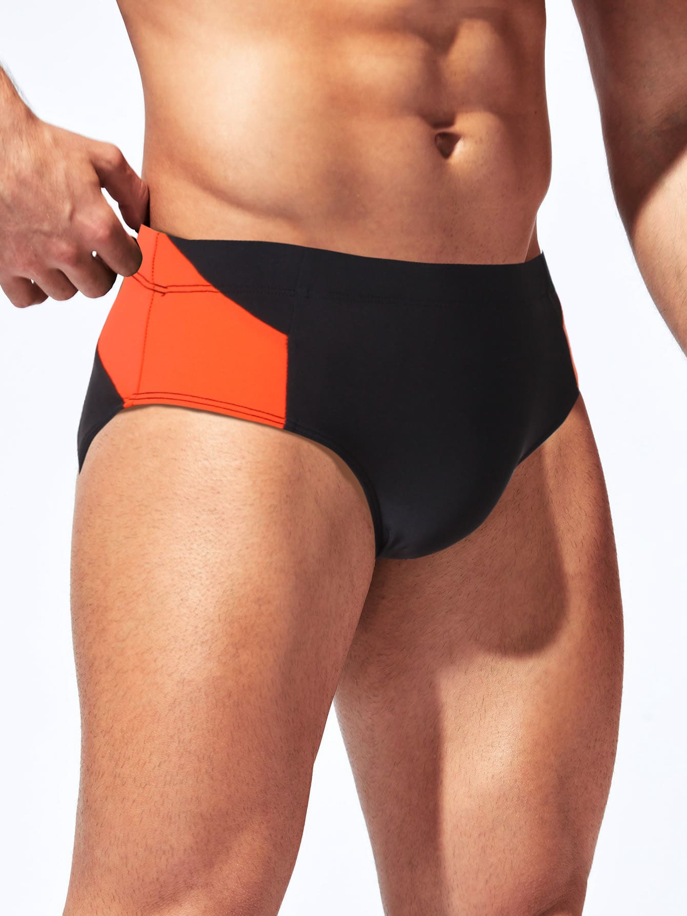 Men Two Tone Swim Brief