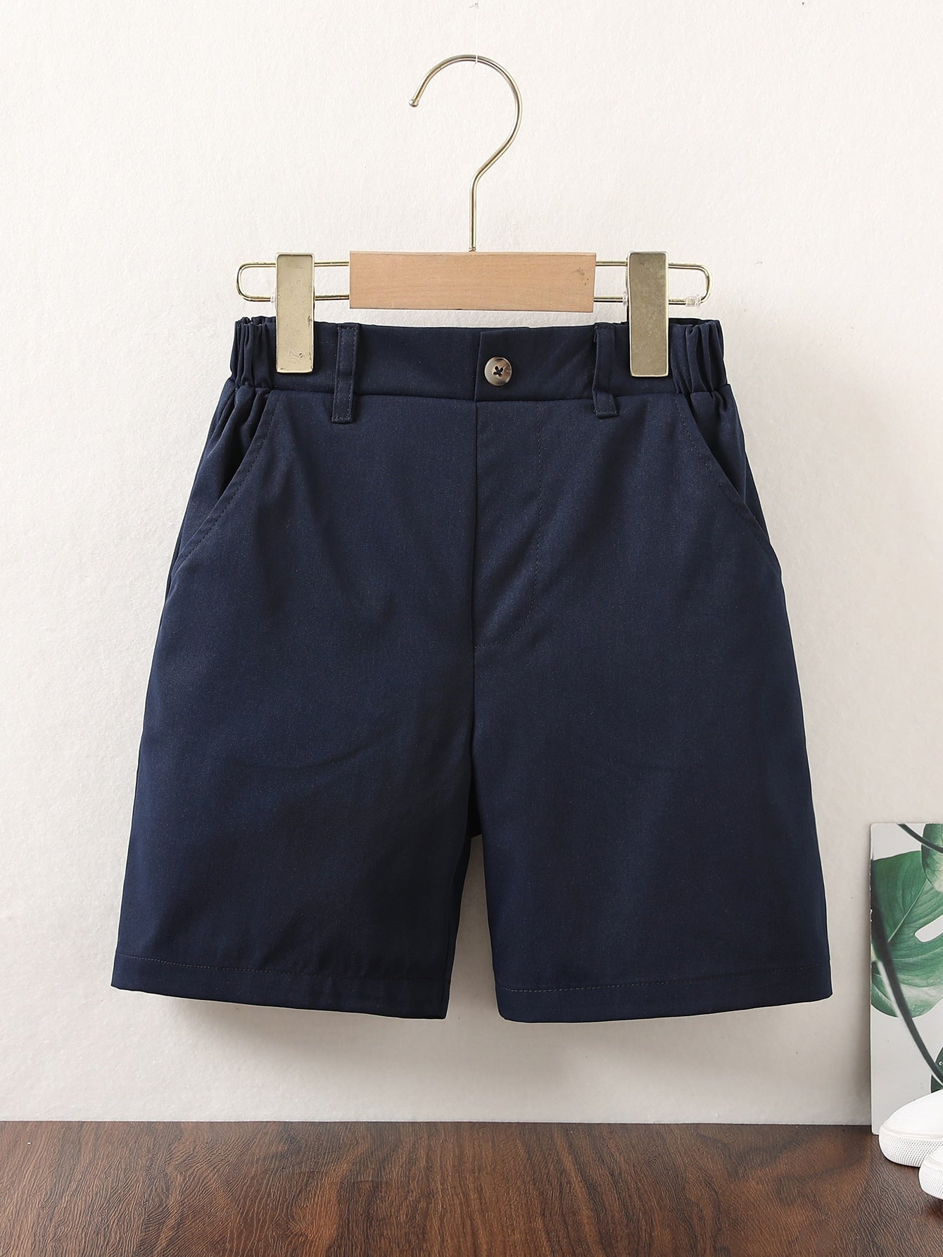 Tween Boy Solid Slant Pockets Shorts