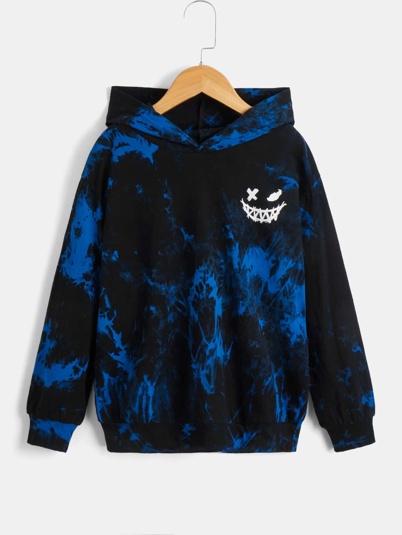 Tween Boy Cartoon Graphic Tie Dye Hoodie