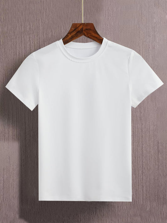 Kids Tween Boy Solid Round Neck Tee