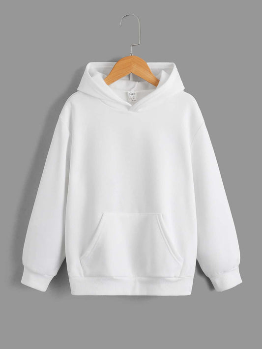 Kangaroo Pocket Casual Hoodie For Tween Boys, Suitable For Daily Wear In Spring And Autumn