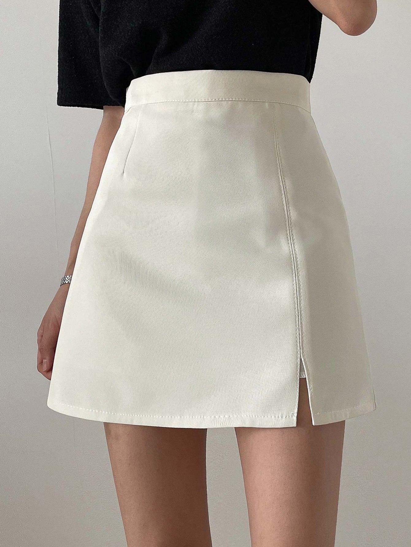 DAZY High Waist Split Hem Skirt