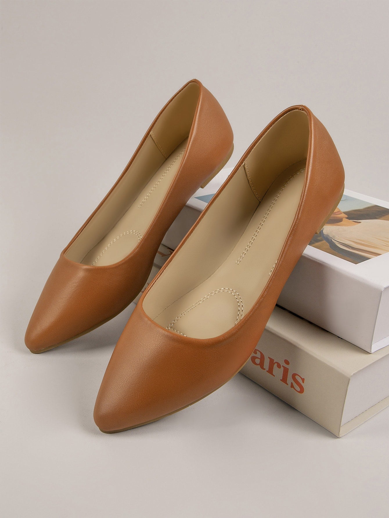 Patent Closed Toe Court Ballet Flats