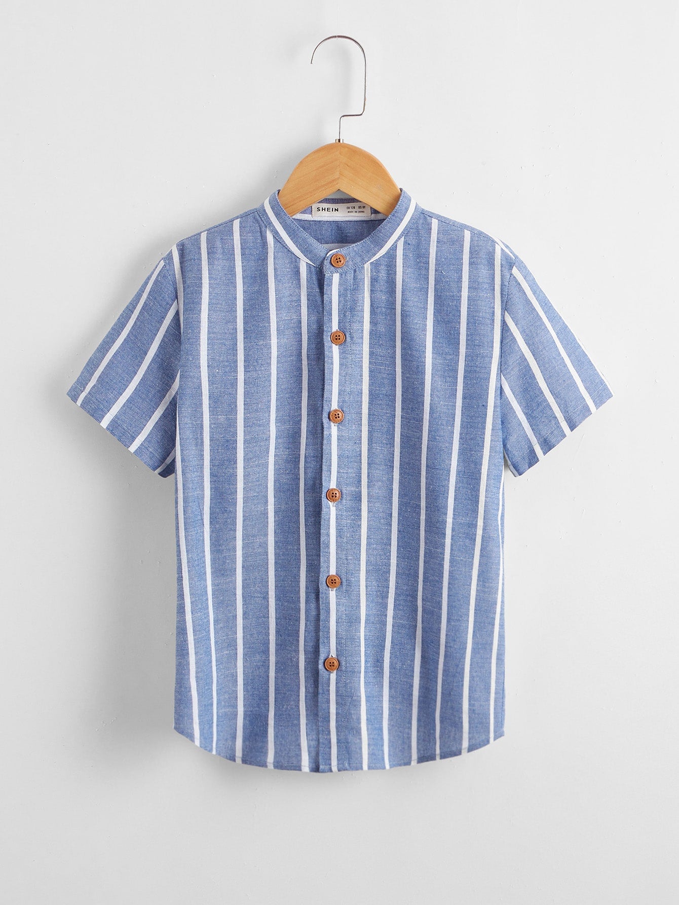 Tween Boy Striped Button Placket Shirt