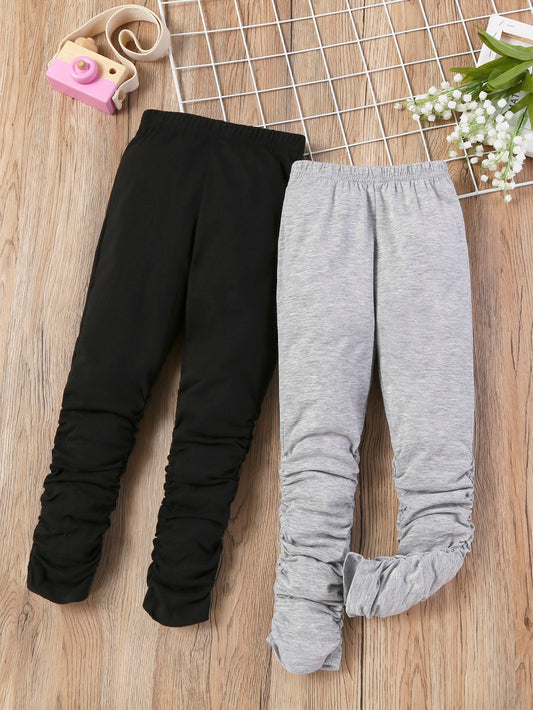 Young Girl 2pcs Stacked Pants