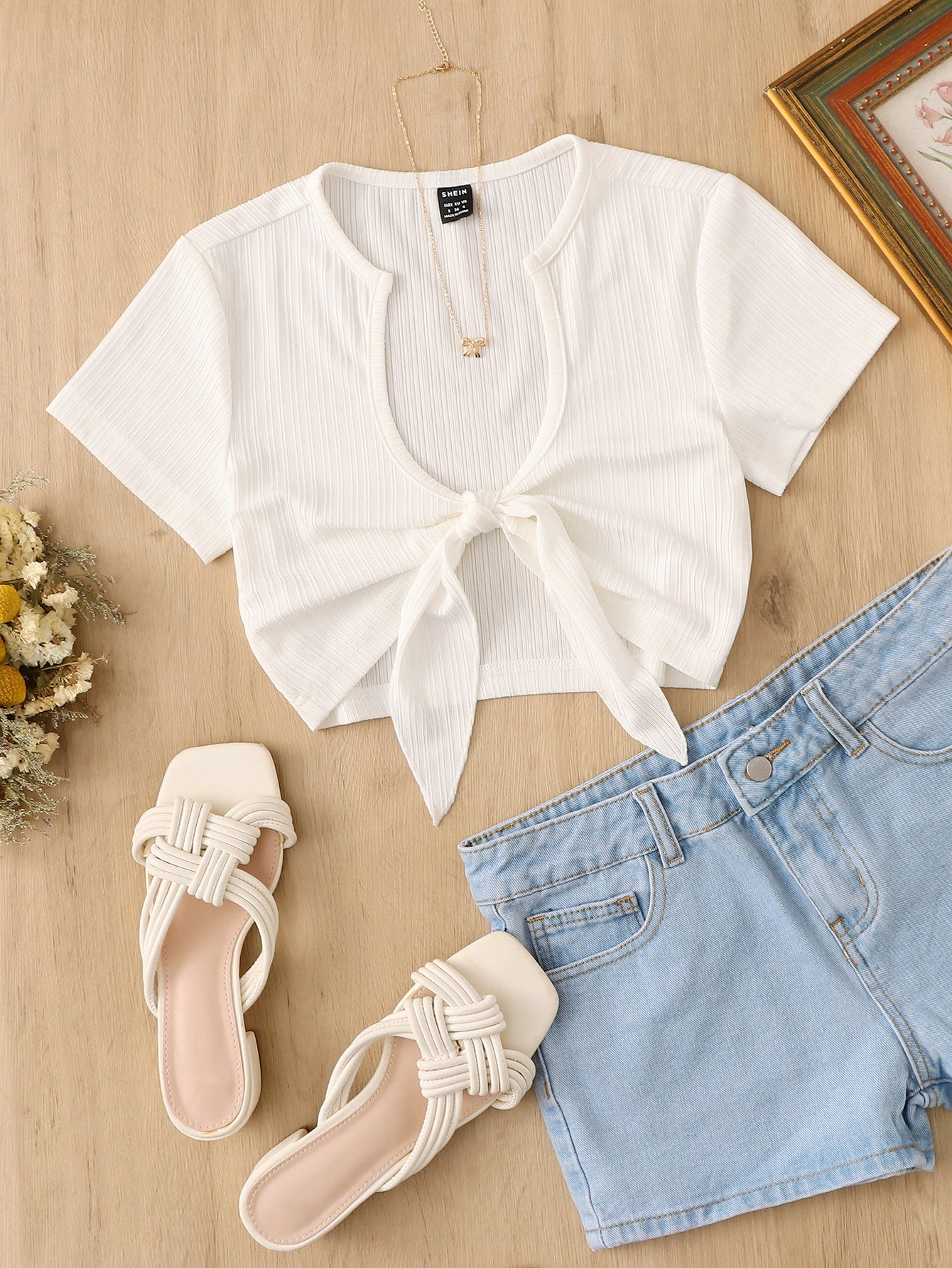 Tie Front Crop Top