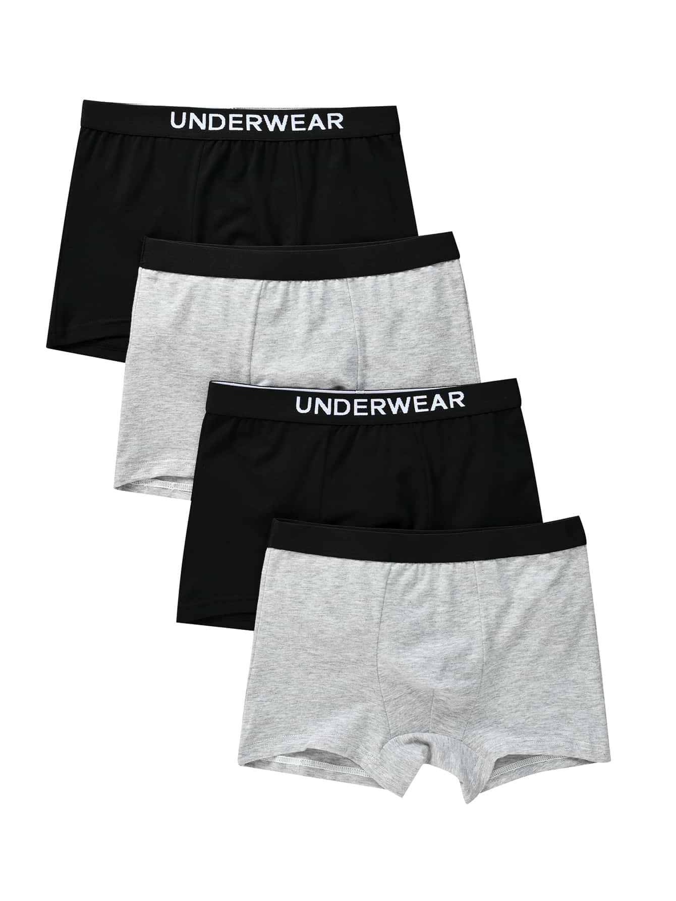 Tween Boy 4pack Contrast Letter Tape Boxer Brief