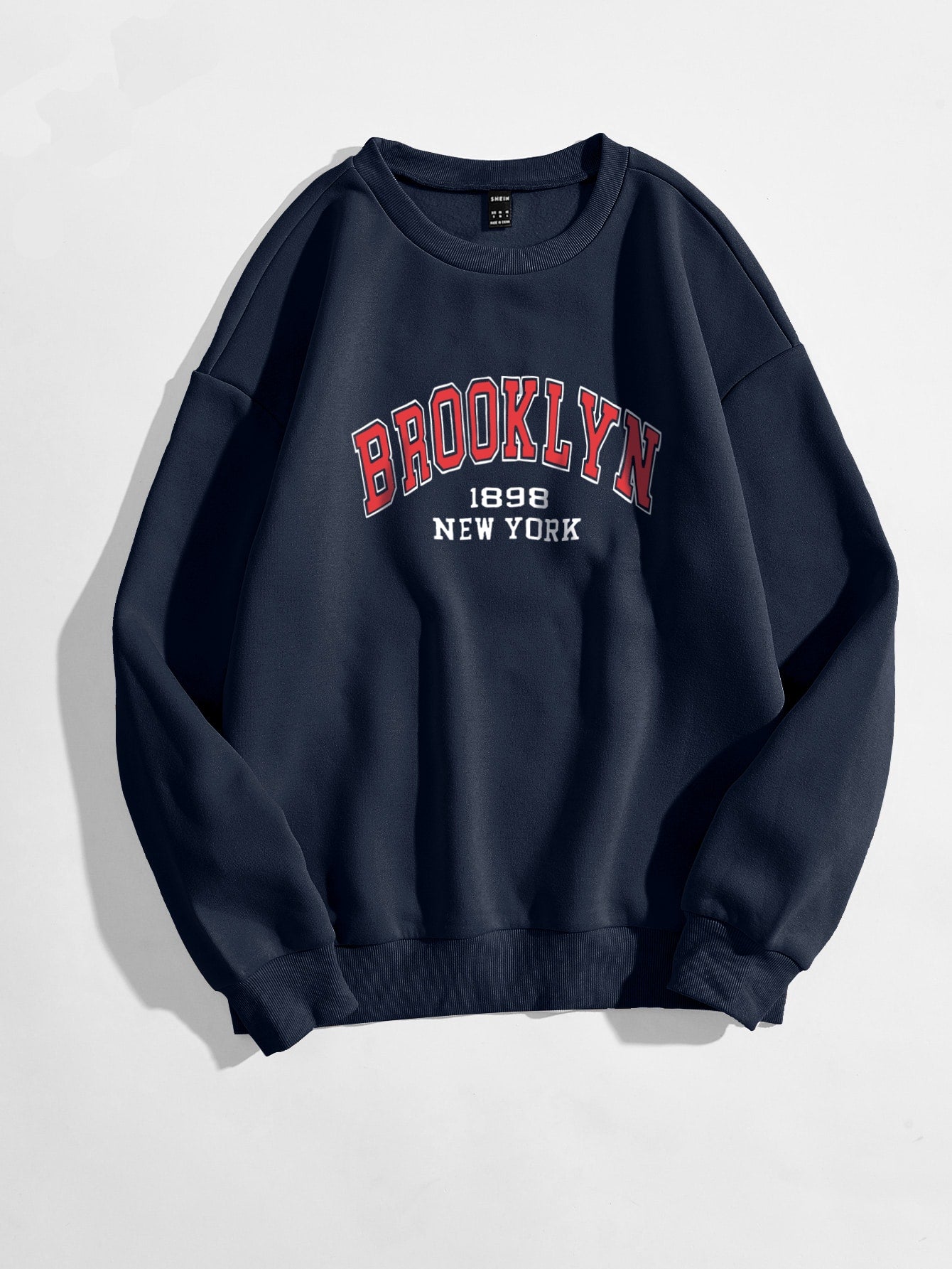 Plus Letter Graphic Drop Shoulder Sweatshirt