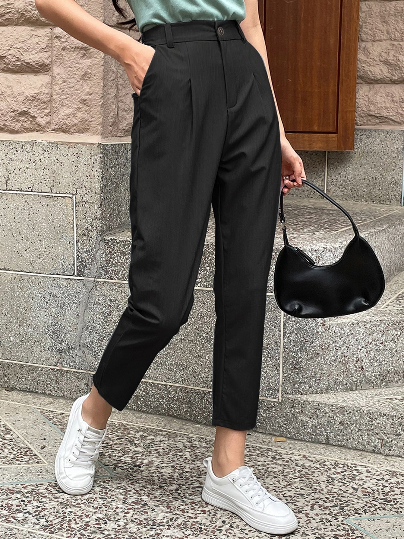 DAZY High Waist Plicated Detail Suit Pants