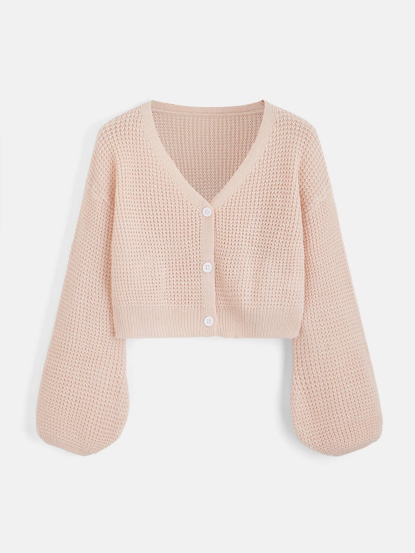 Teen Girls Drop Shoulder Single Breasted Cardigan