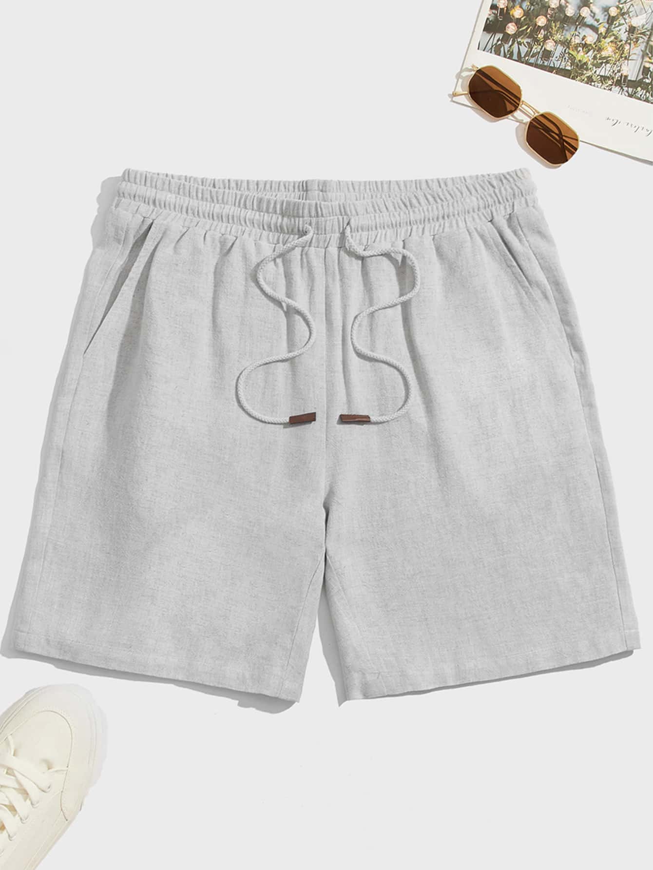 Loose Fit Men's Drawstring Waist Shorts