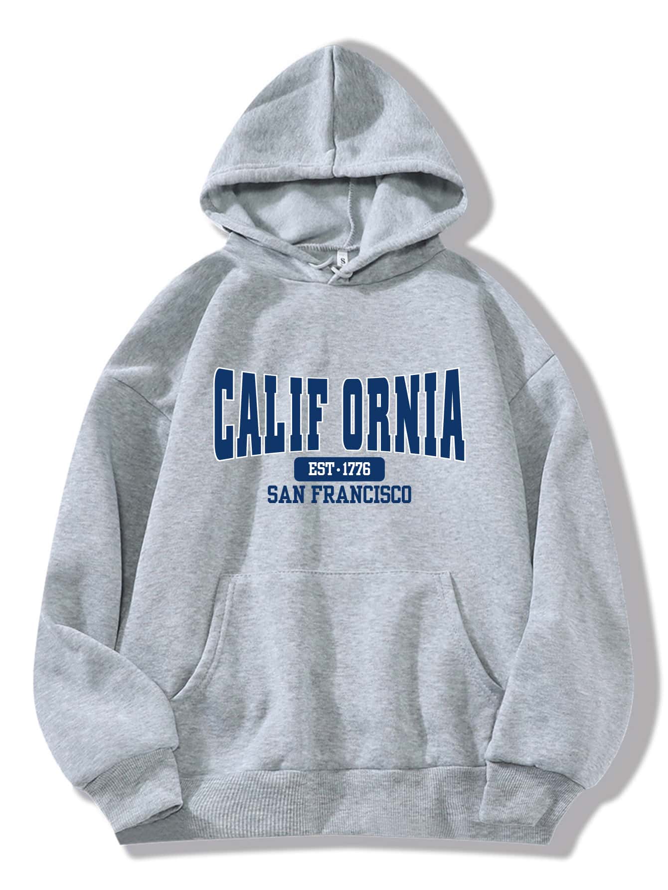 Letter Graphic Thermal Lined Drawstring Hoodie