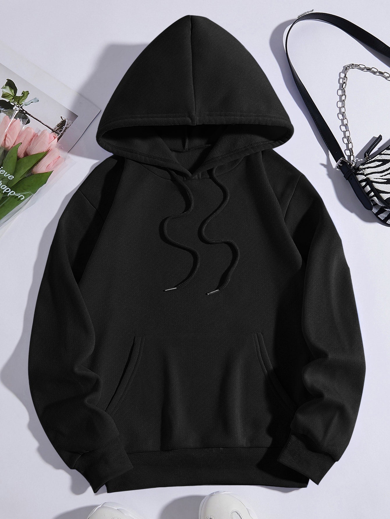 Drawstring Hoodie Sweatshirt