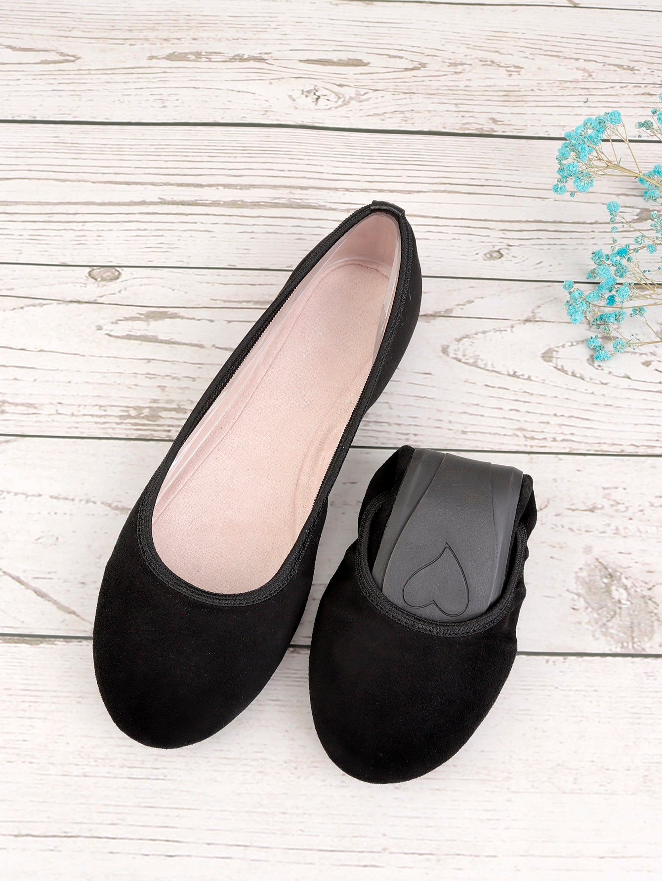 Women Slip On Flats, Fashionable Outdoor Faux Suede Ballet Flats