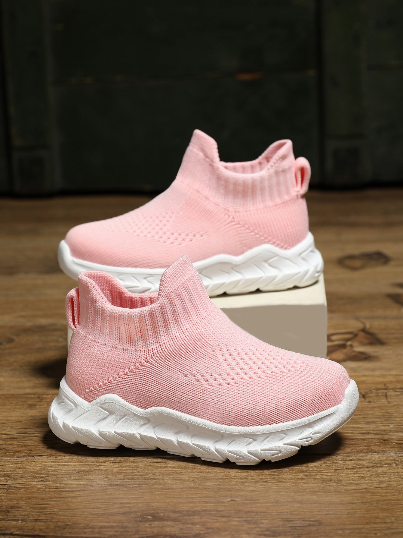 Girls Minimalist Slip-On Sock Sneakers