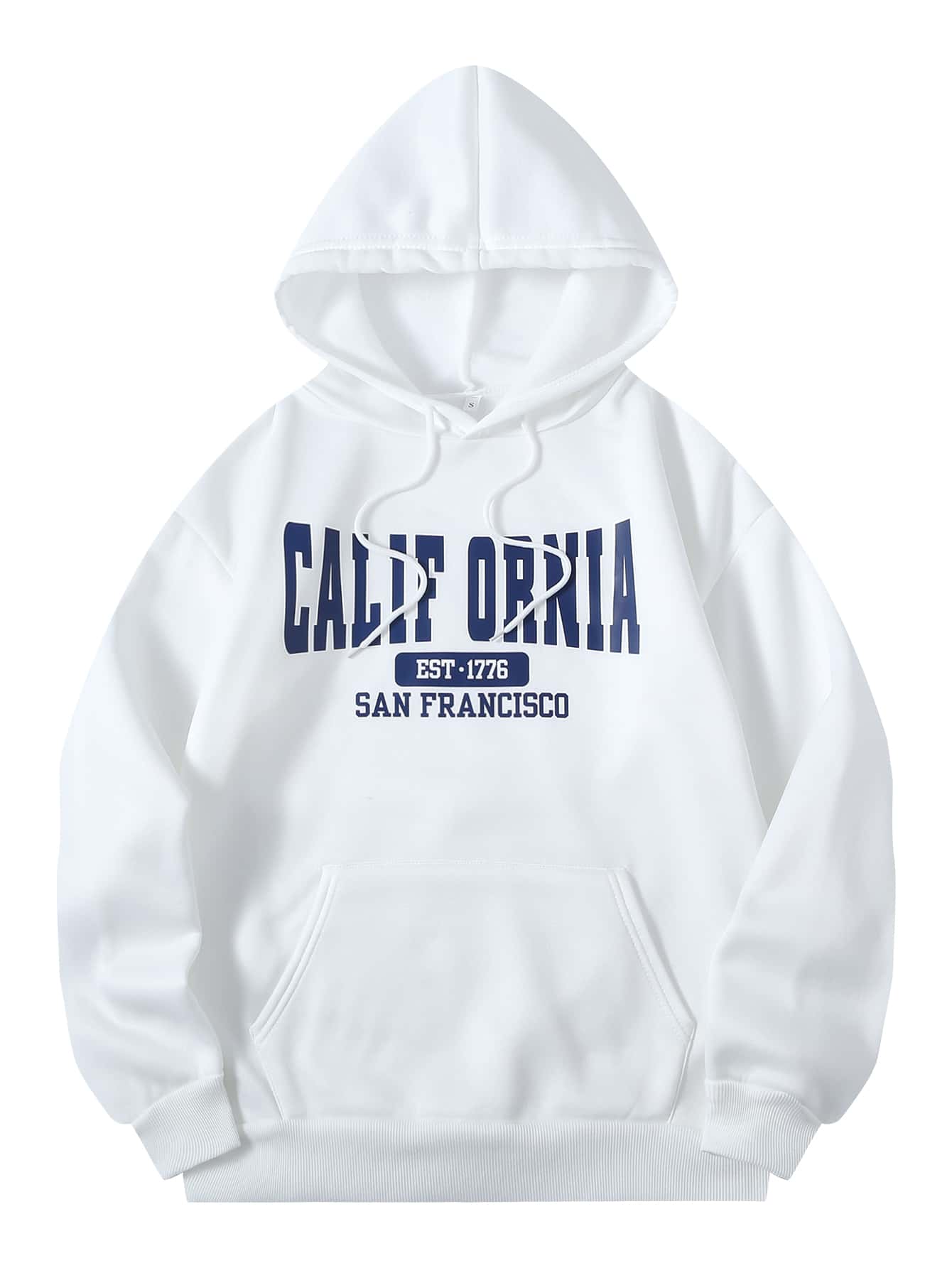 Letter Graphic Thermal Lined Drawstring Hoodie