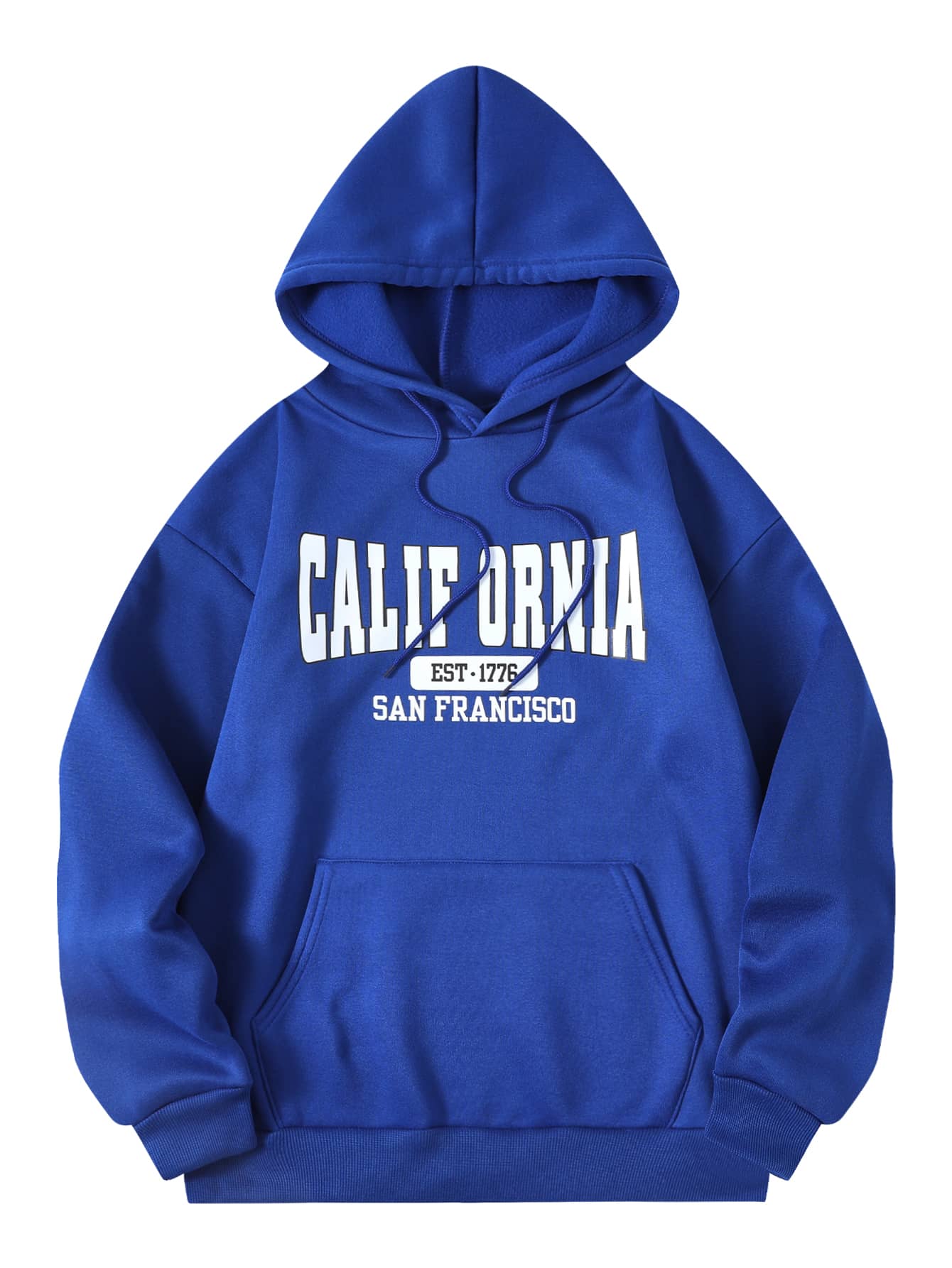 Letter Graphic Thermal Lined Drawstring Hoodie