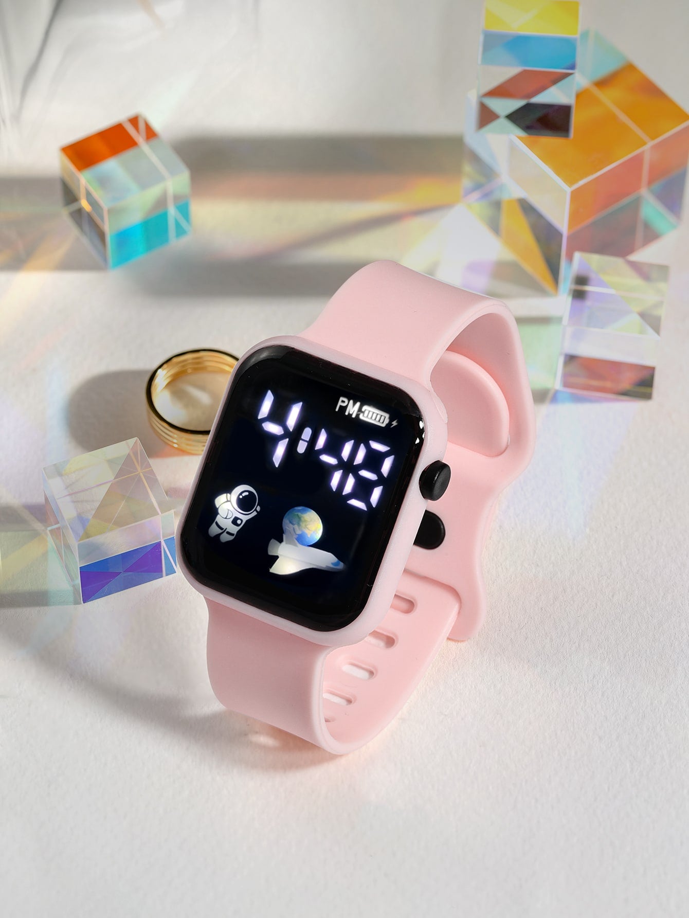 1pc Kids LED Minimalist Electronic Watch