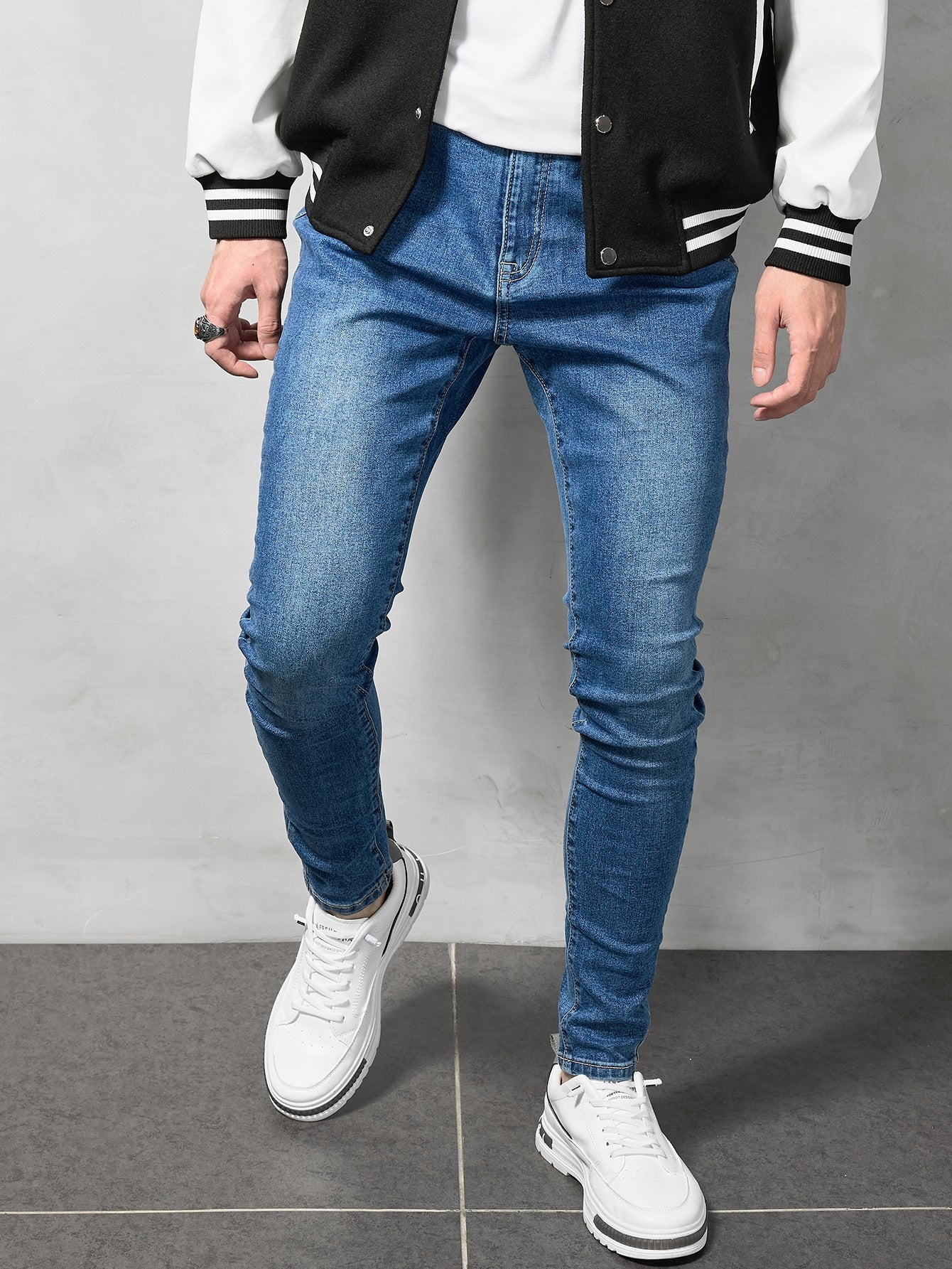 Street Life Men Cotton Slant Pocket Skinny Jeans