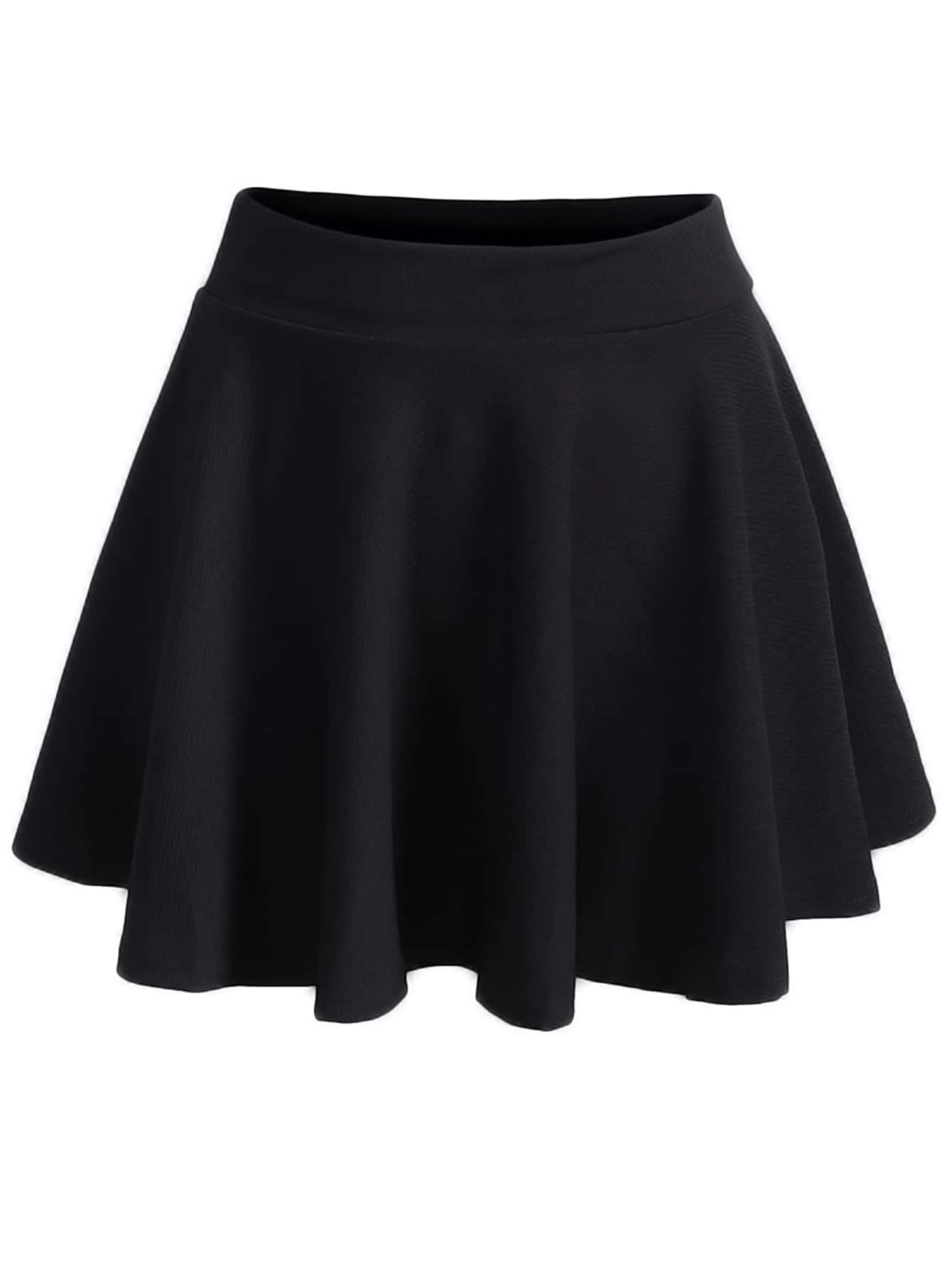 Qutie Plus Elastic Waist Solid Skirt