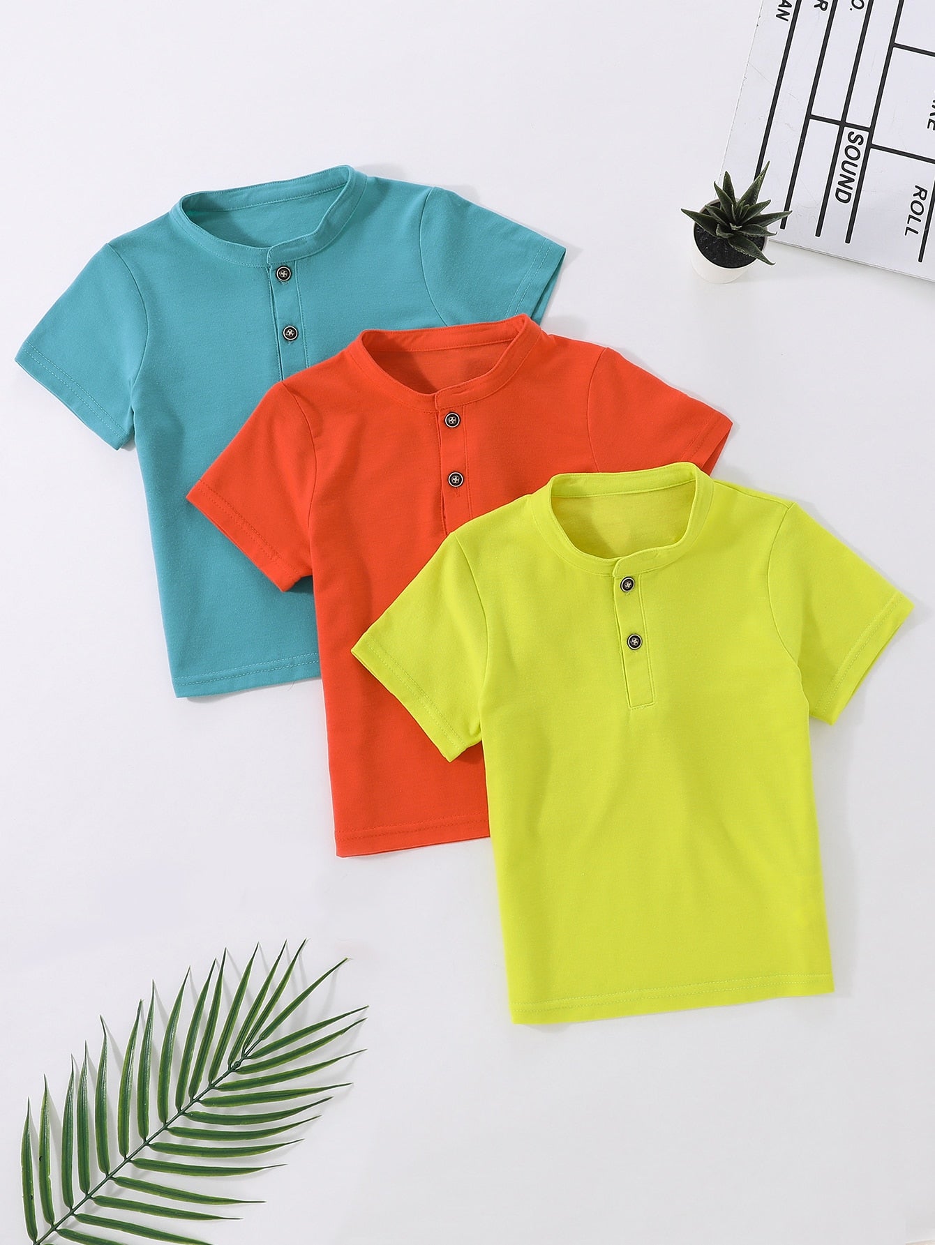 Young Boys Solid Color Simple Daily Short Sleeve Polo Shirt