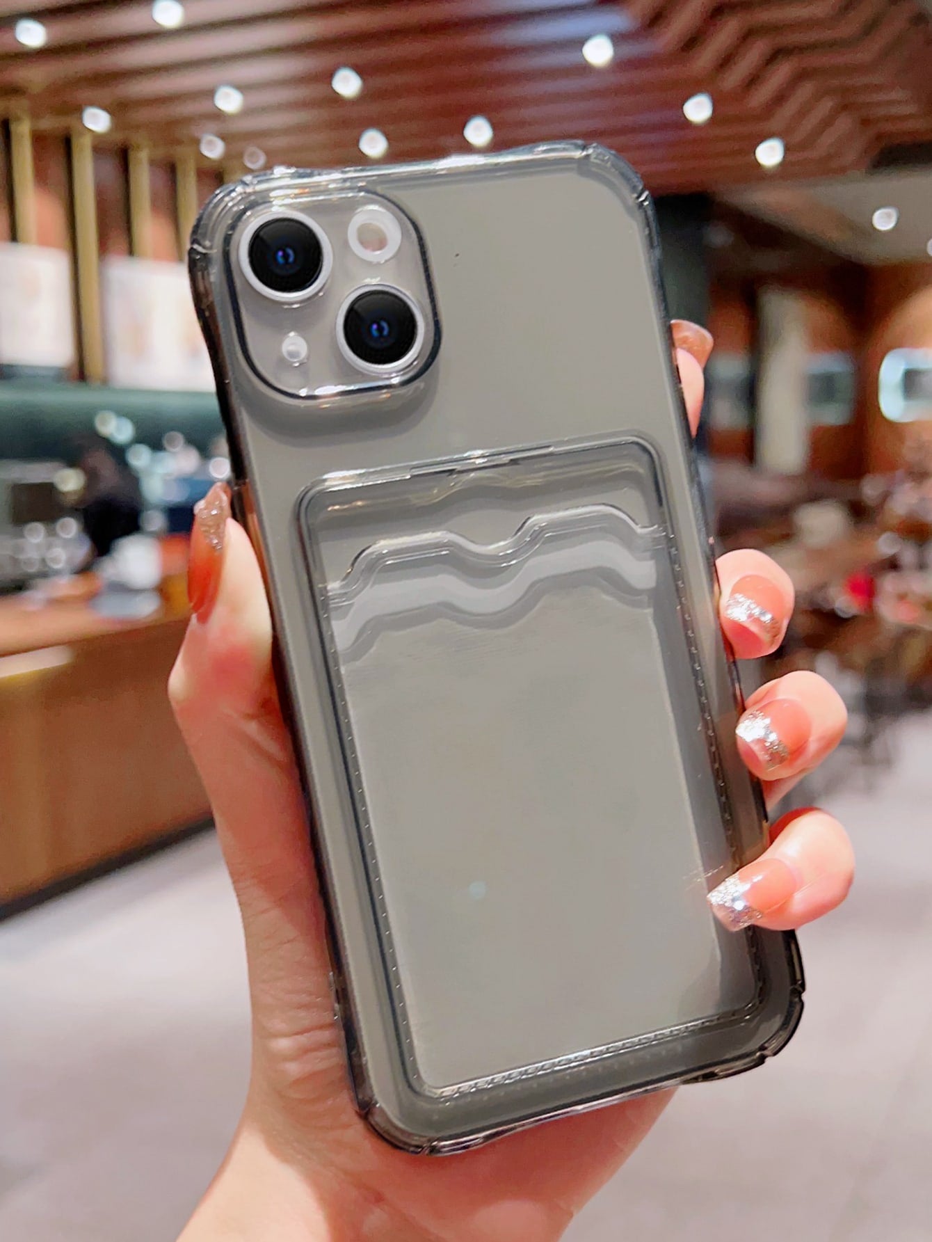 Clear Phone Case With Card Slot Compatible With IPhone 11,IPhone 13,IPhone 14 Pro Max