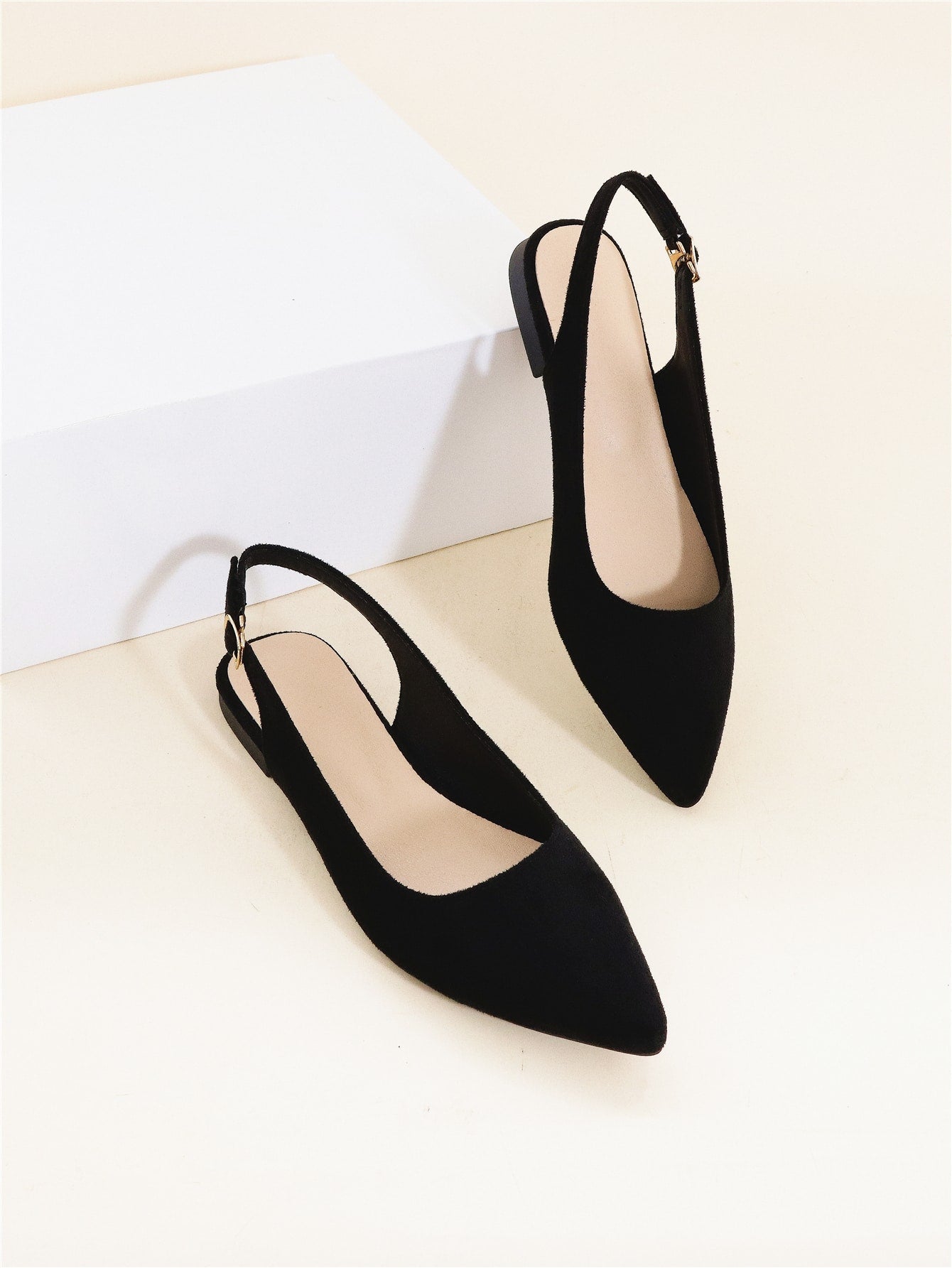 Women's Outdoor Back Strap Pointed Toe Flat Shoes With Open Heels