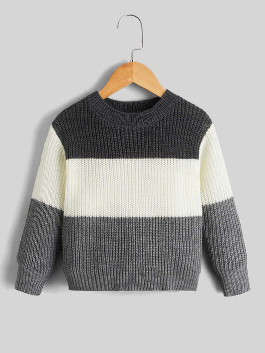 Young Boy Color Block Sweater