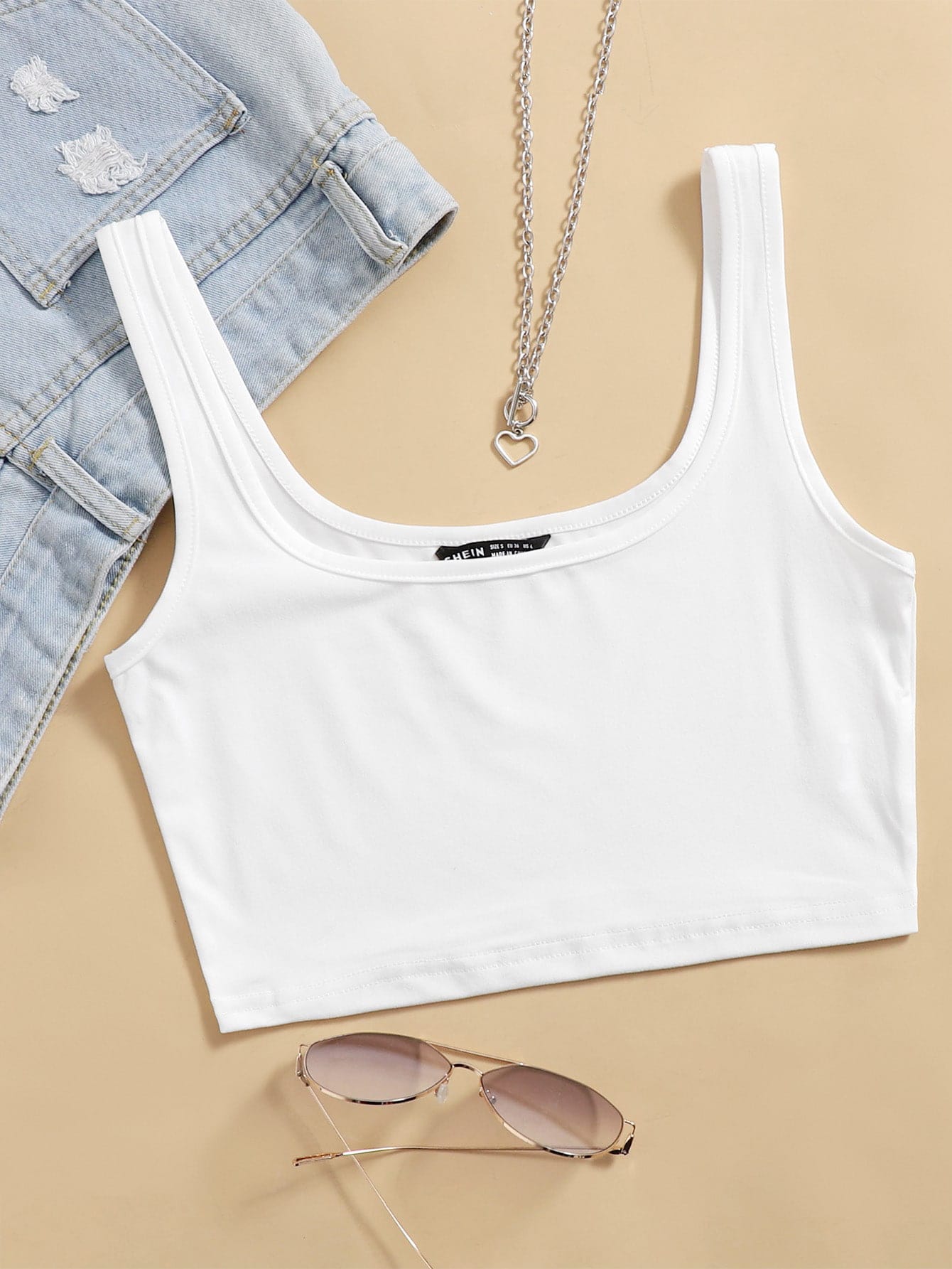 Solid Crop Tank Top