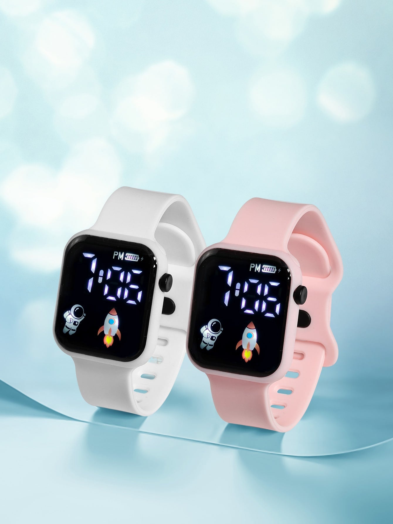 Kids 2pcs Luminous Electronic Watch