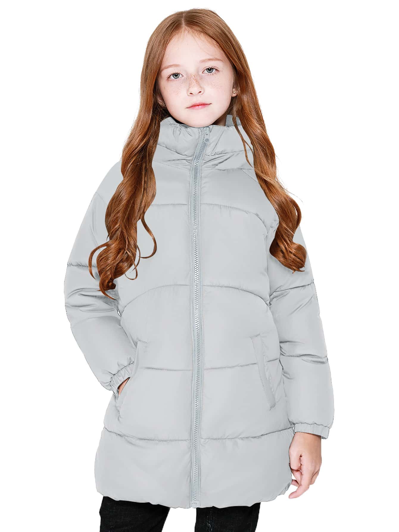 Girls Lightweight Patch Detail Hooded Puffer Coat