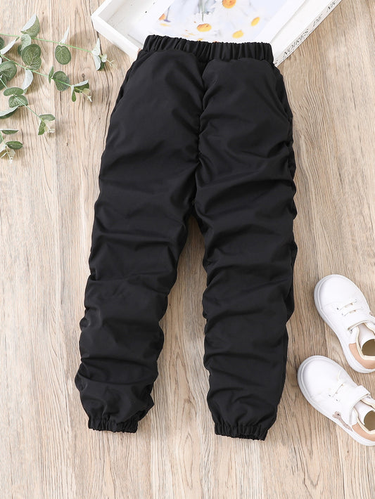 Young Girl Elastic Waist Ruched Pants