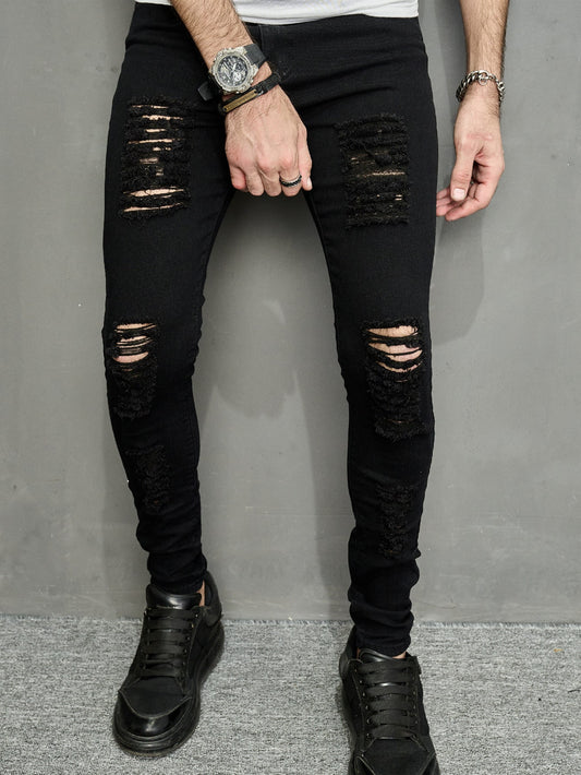 Men Cotton Ripped Jeans