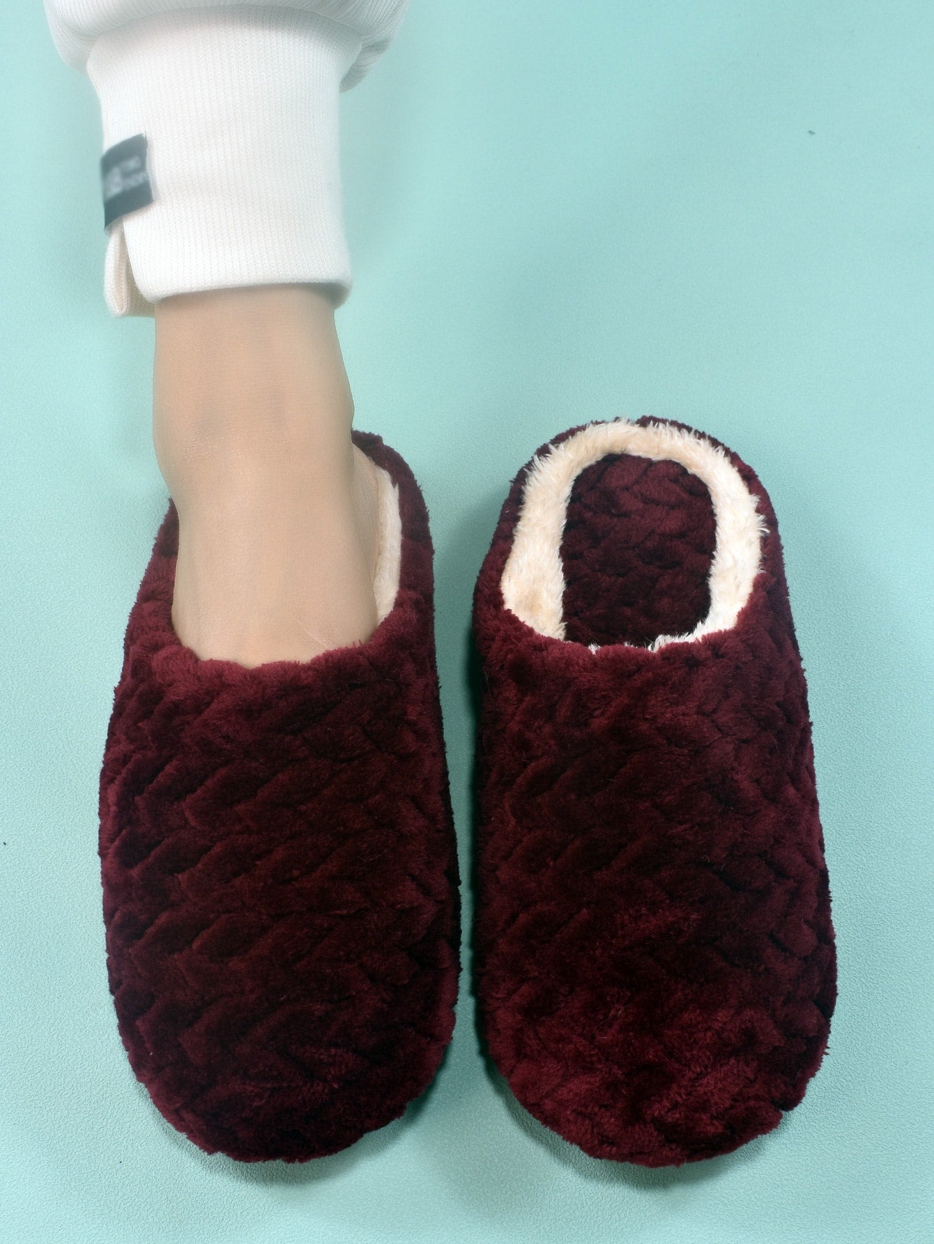 Women's Fashionable Minimalist Fuzzy Bedroom Slippers For Home