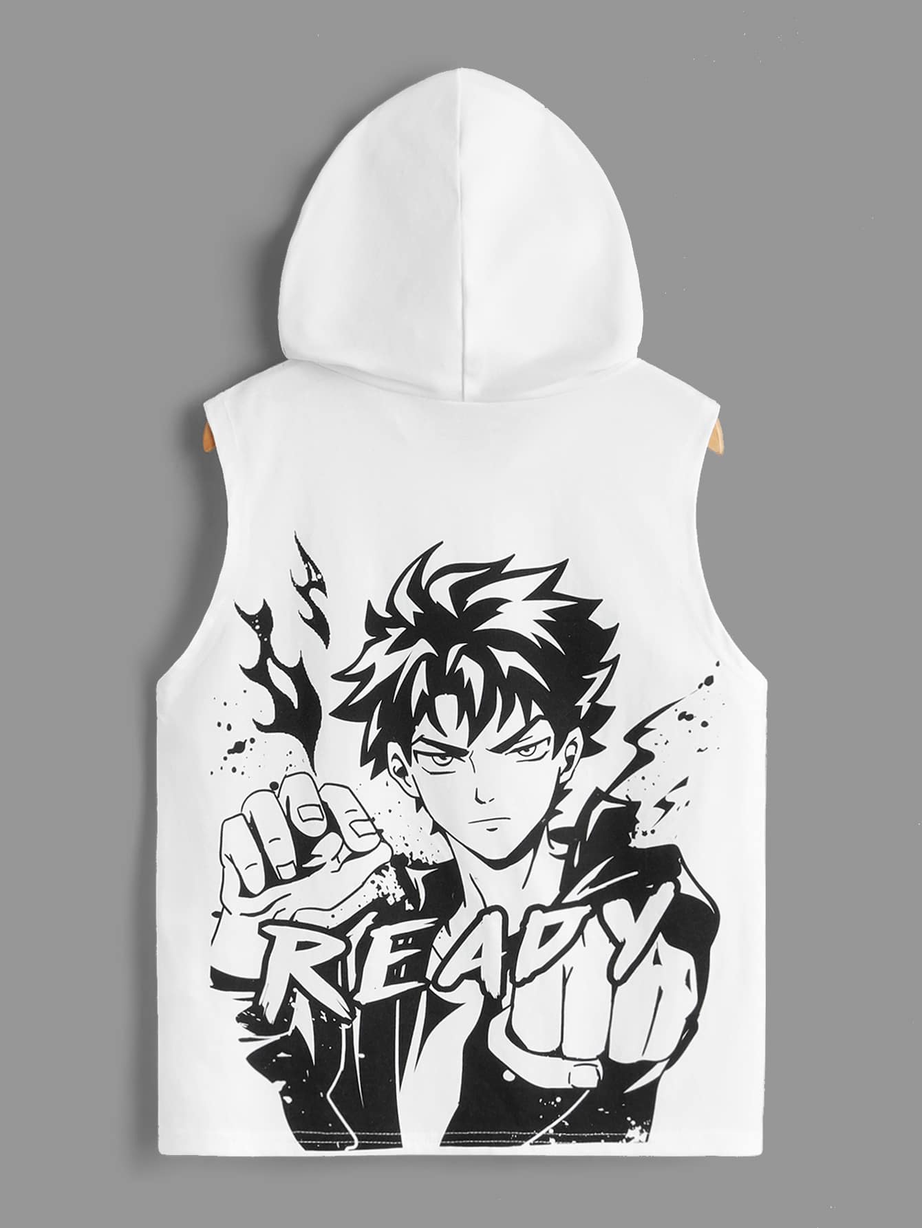 Tween Boy Figure Graphic Hooded Tank Top