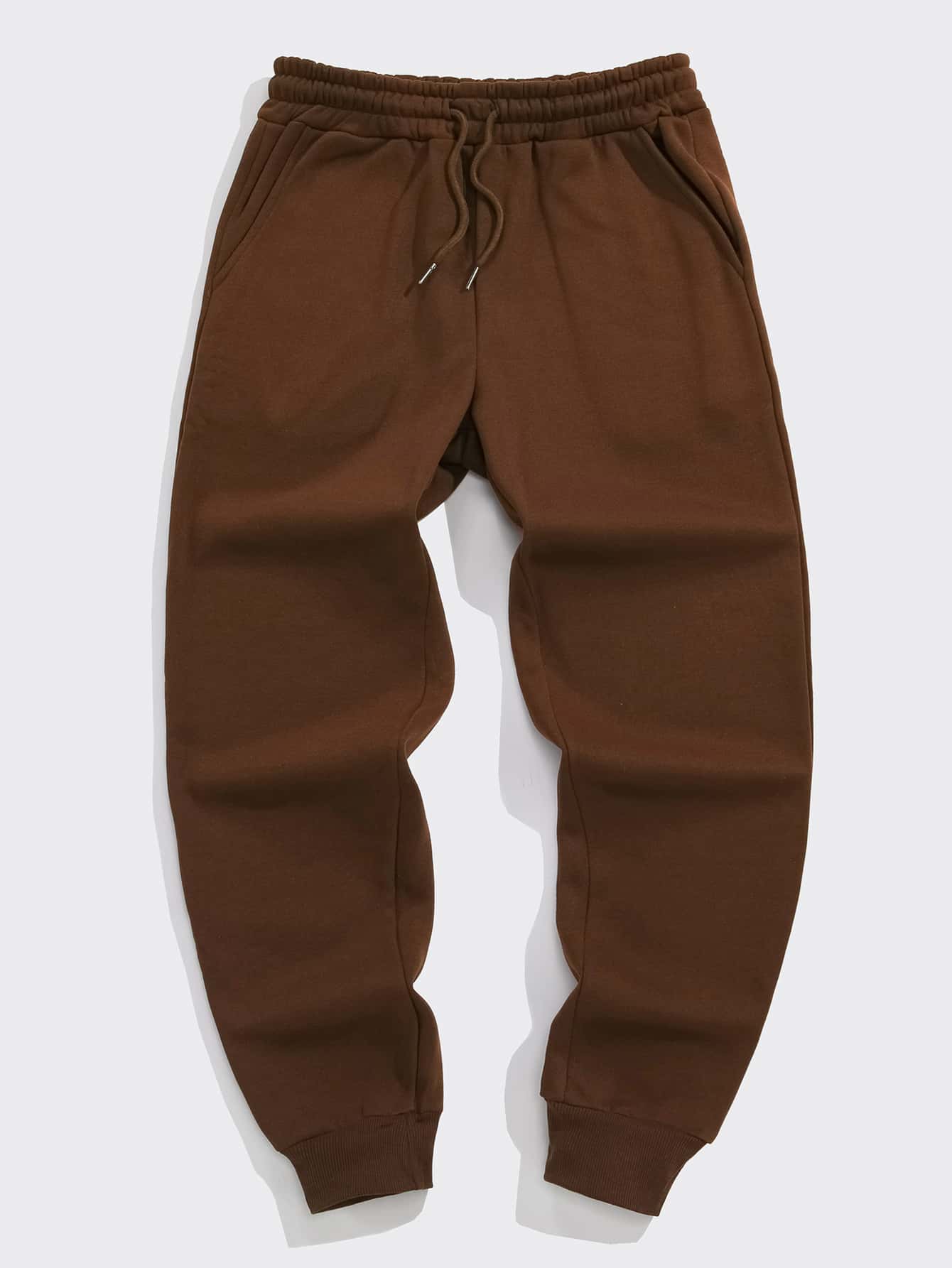 Men's Solid Color Drawstring Waist Sweatpants