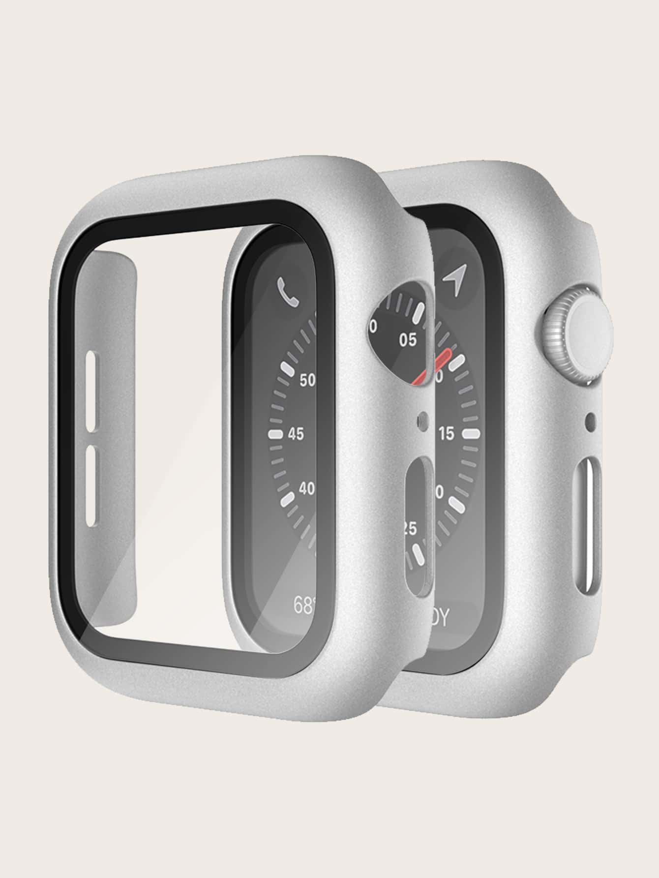 1pc Unisex Watch Case With Tempered Glass Screen Protector For 38mm 40mm 41mm 42mm 44mm 45mm Plastic Case Compatible With Apple Watch SE/9/8/7/6/5/4/3/2/1