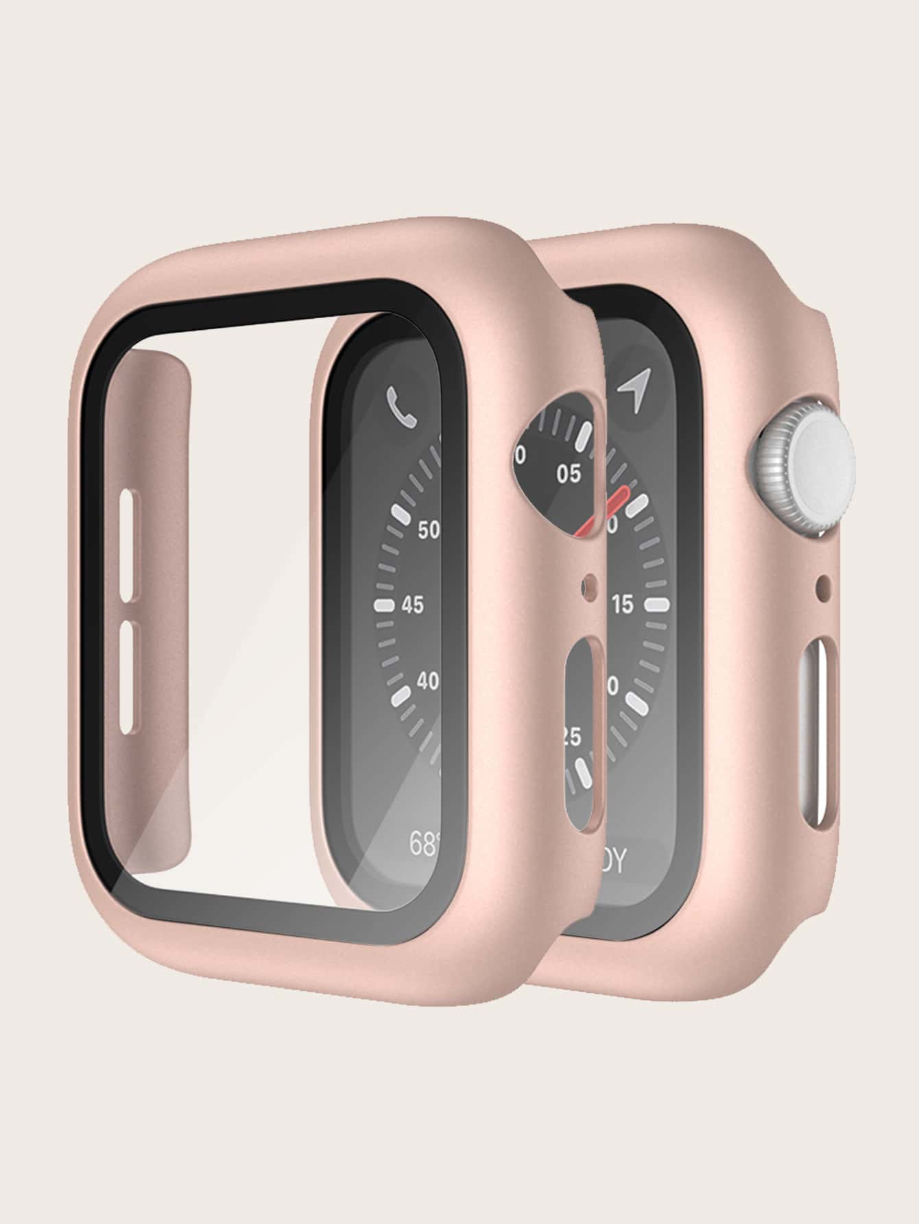 1pc Pc Protective Case With Tempered Glass Screen Protector Compatible With Apple Watch Se/9/8/7/6/5/4/3/2/1, Platic Watch Shell, Compatible With 38mm 40mm 41mm 42mm 44mm 45mm