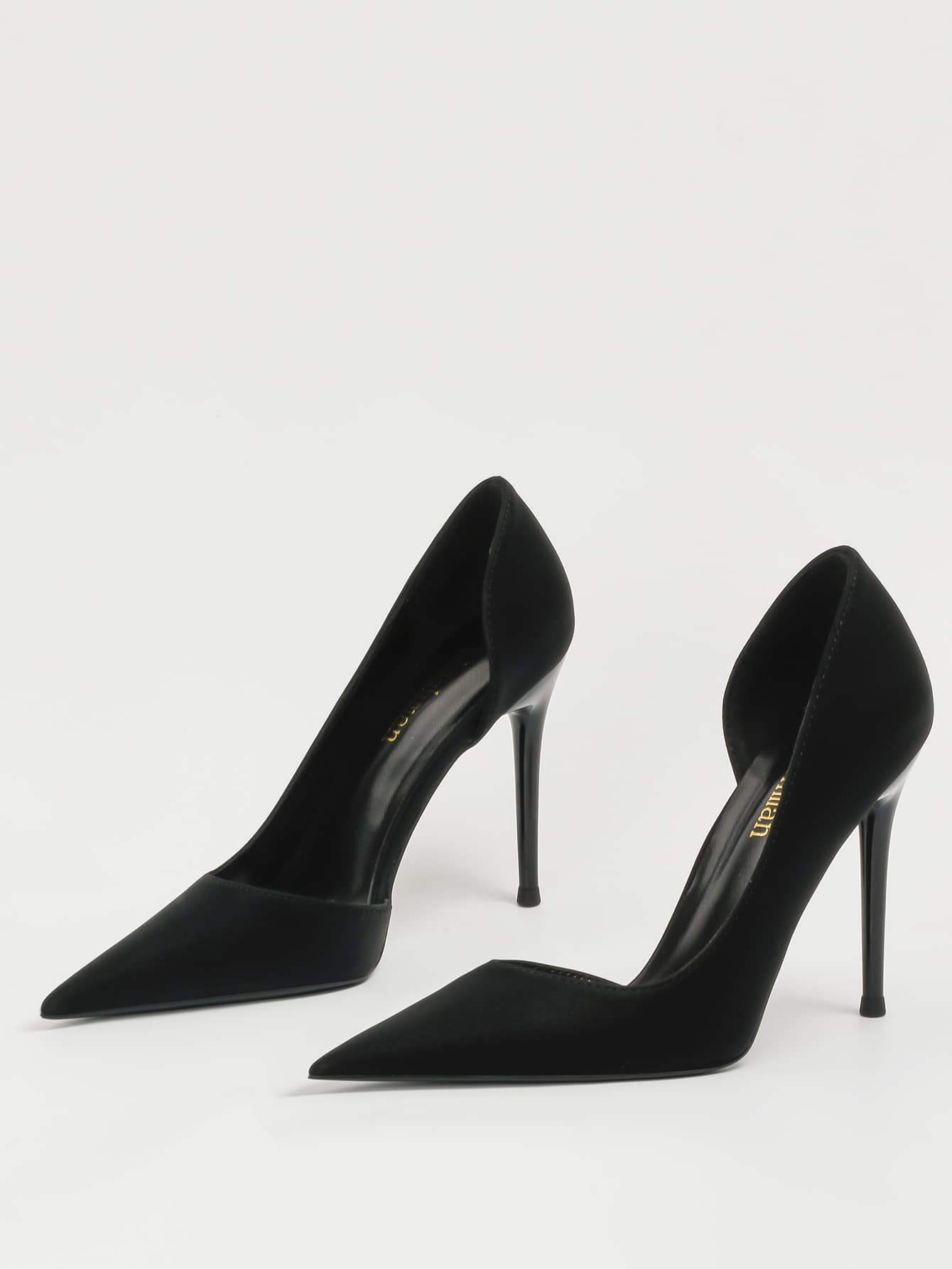 Minimalist Point Toe Stiletto Heeled Court Pumps, Apricot Color Elegant Solid Color High Heel Shoes