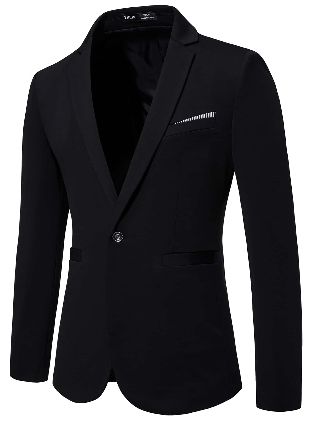 Men's Lapel Collar Long Sleeve Suit Jacket