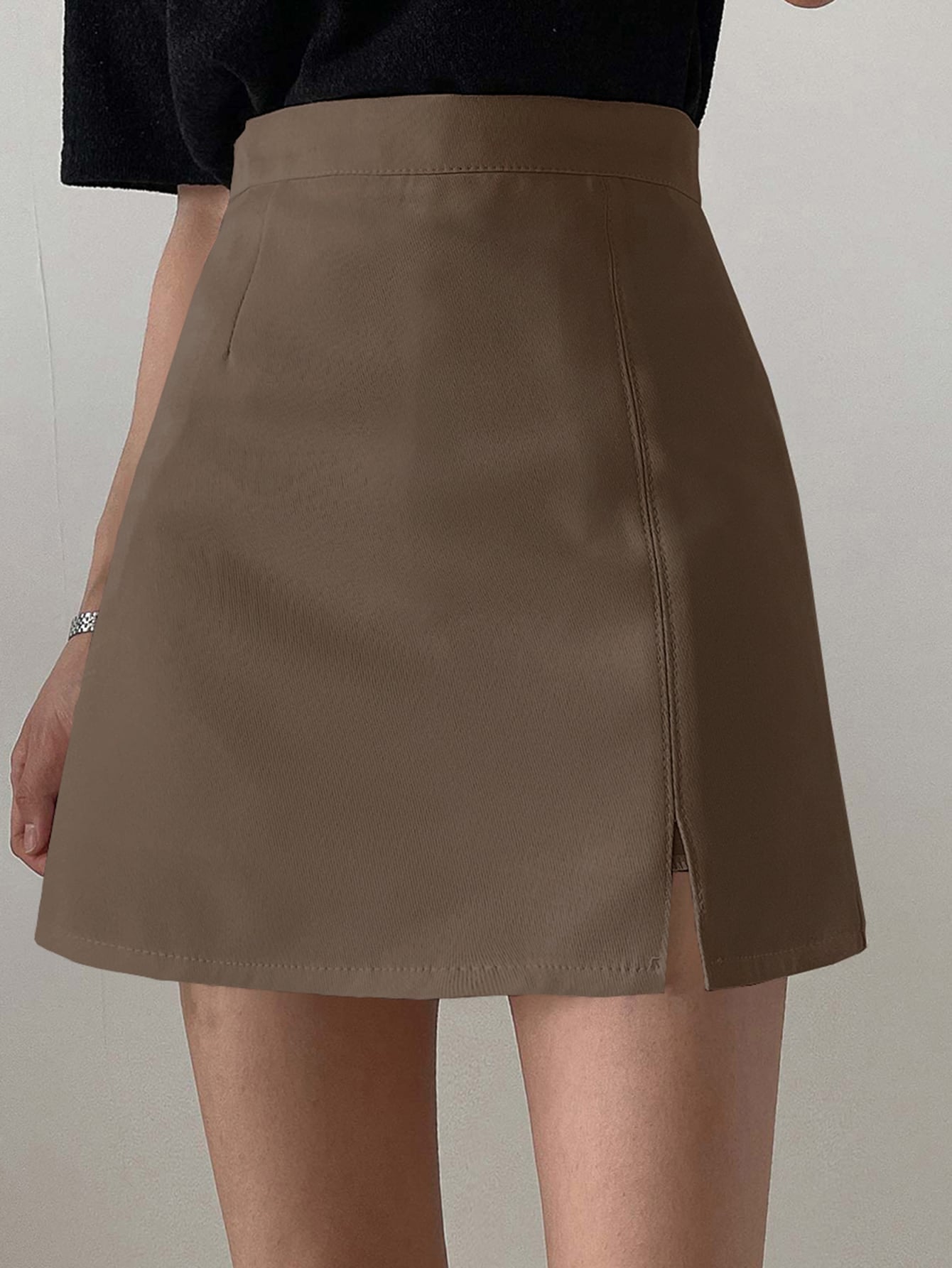 DAZY High Waist Split Hem Skirt