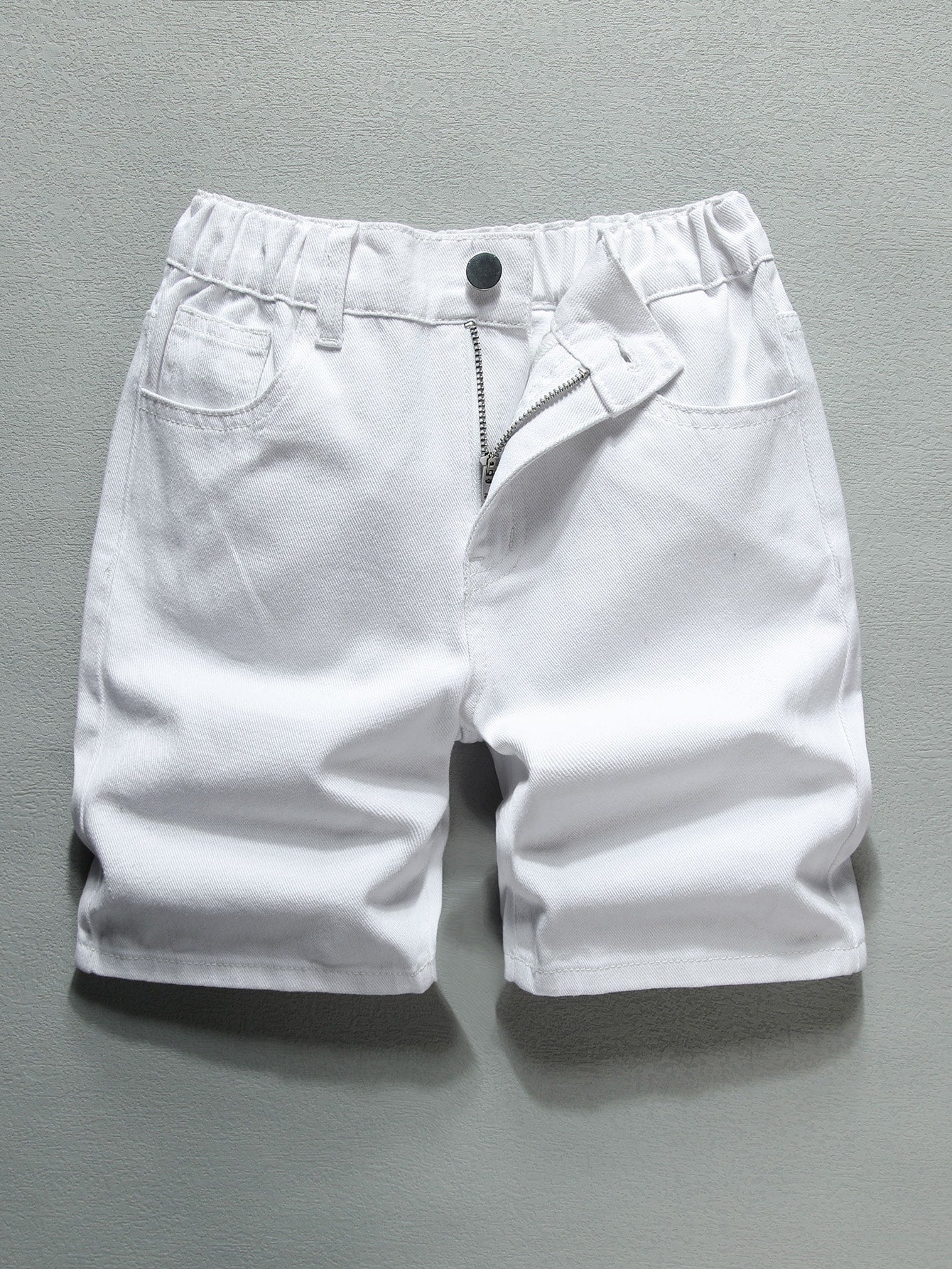 Summer All-Match Loose Straight Comfortable Denim Shorts For Tween Boys