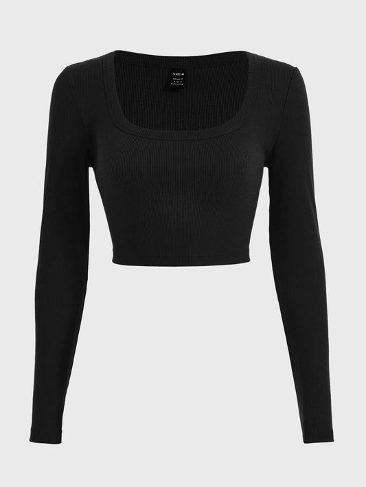 Square Neck Crop Tee