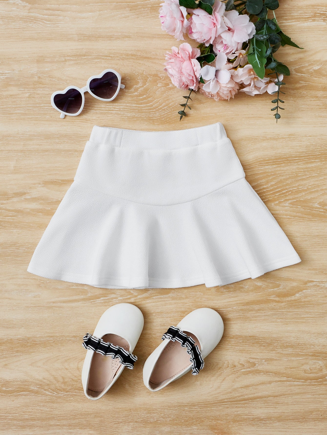 Young Girl's Casual And Comfortable Solid Color Skirt